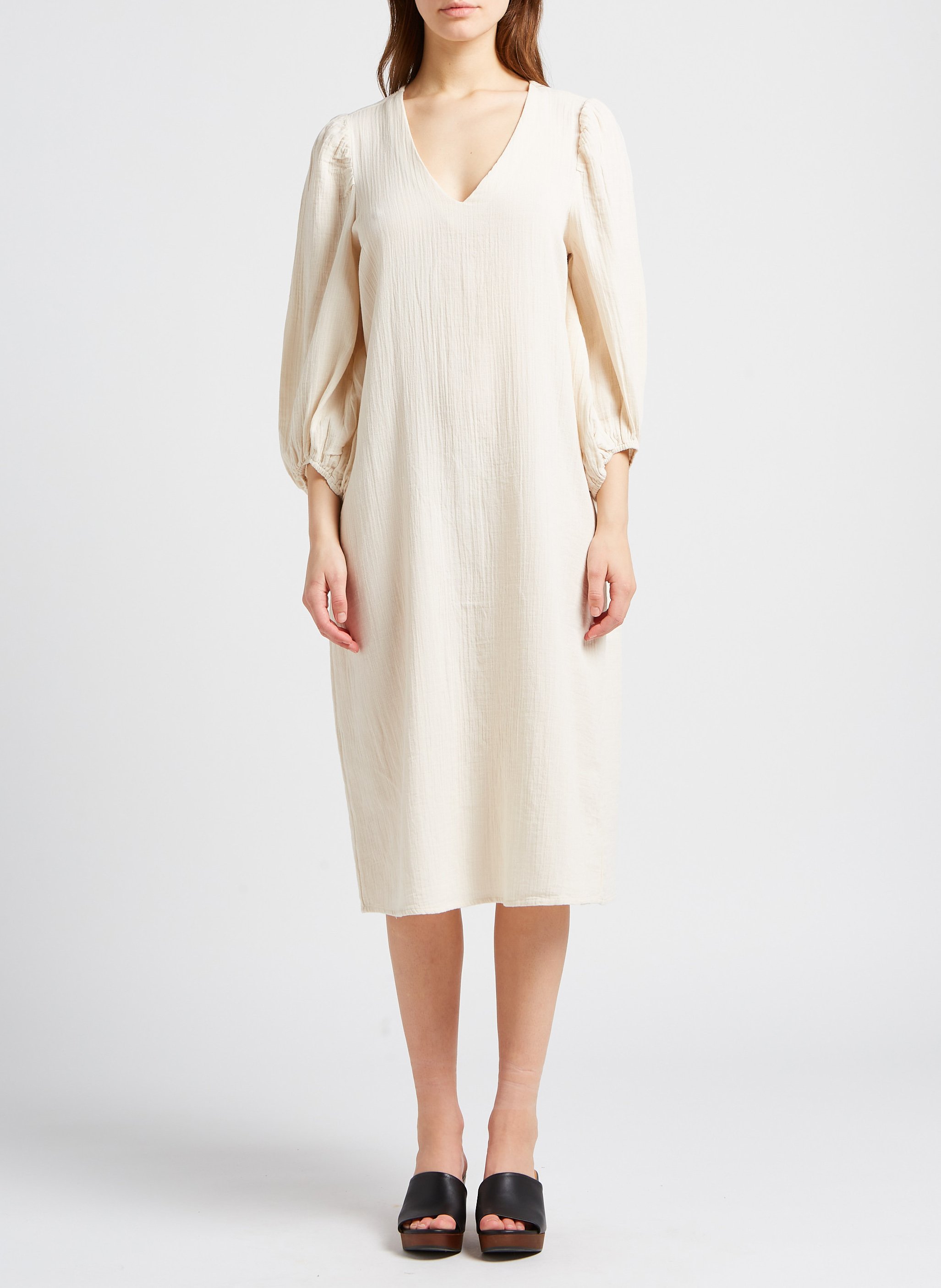 V-neck cotton midi dress VILA