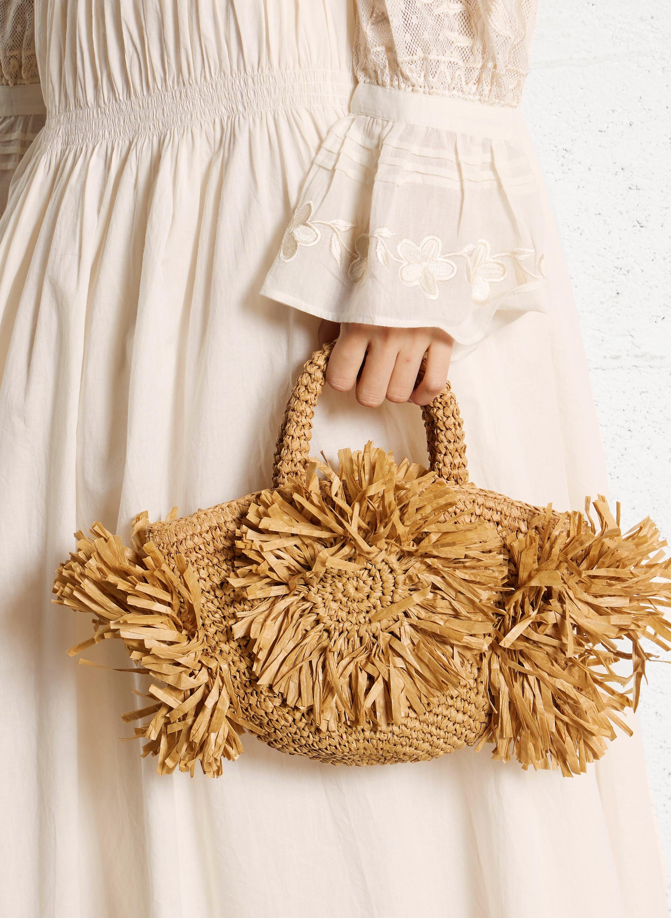 Sac cabas en raphia ANTIK BATIK Beige