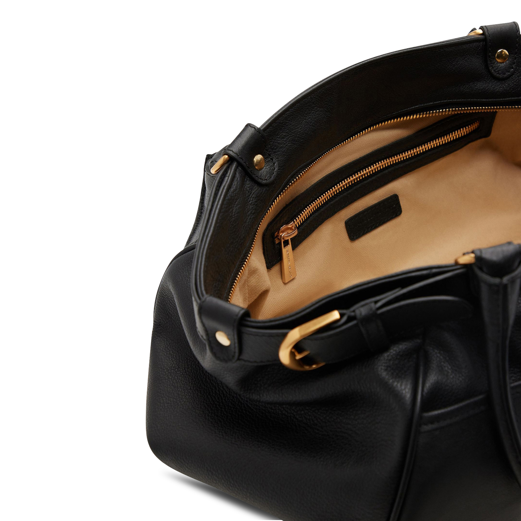 Leather handbag VANESSA BRUNO Black