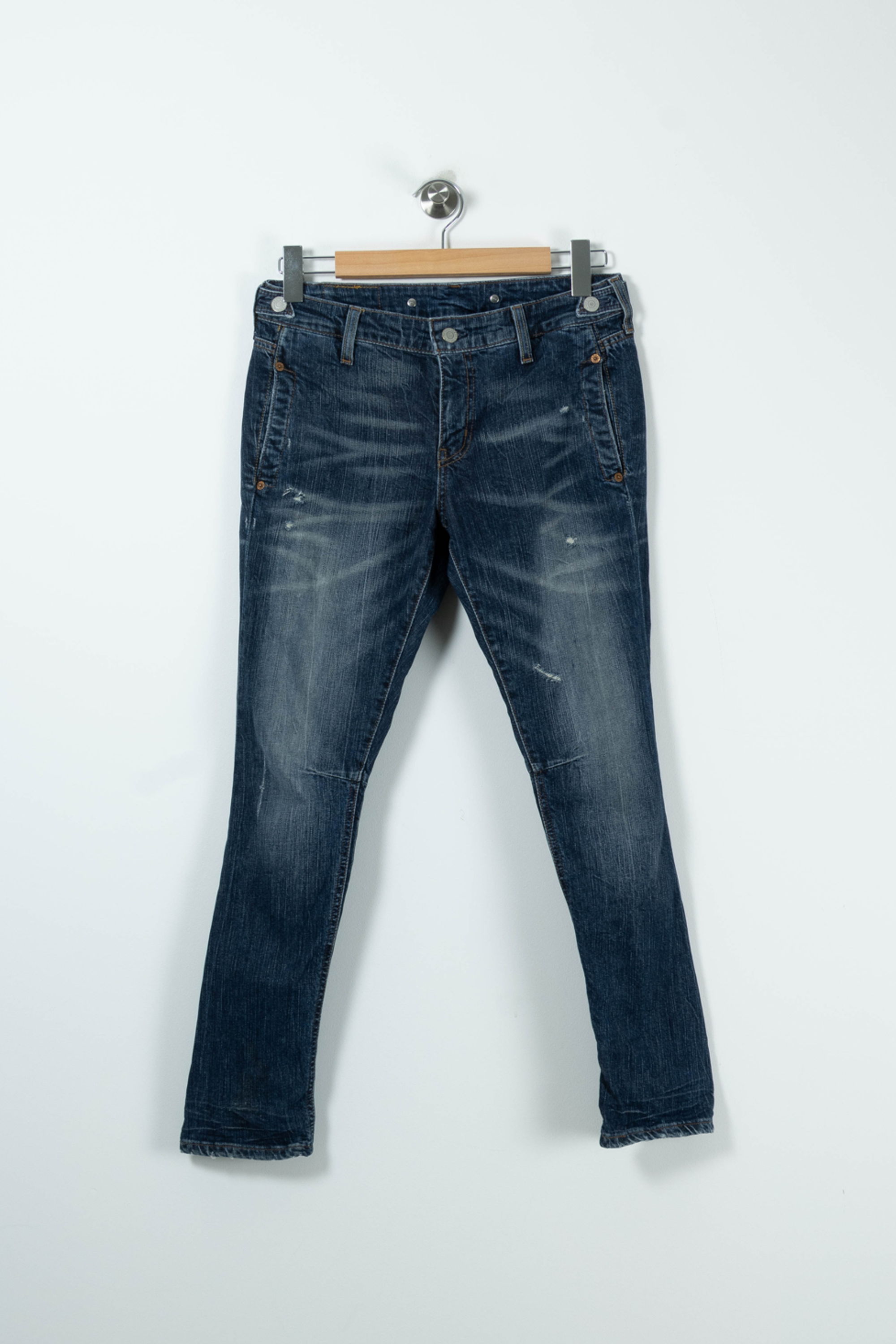 Cropped slim jeans with studs LEVI'S - Seconde main Blue