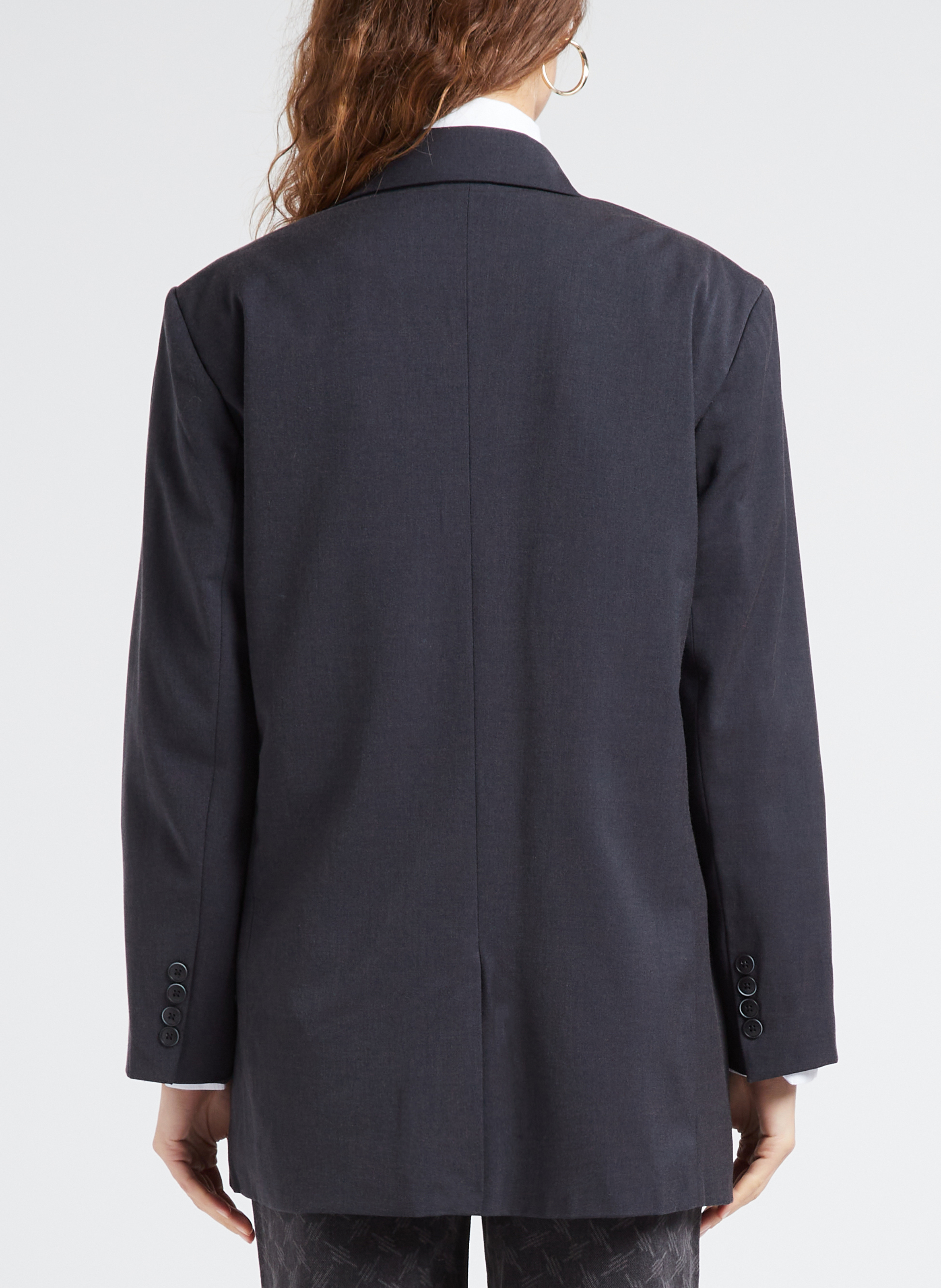 Recht jasje met reverskraag OBJECT Grijs