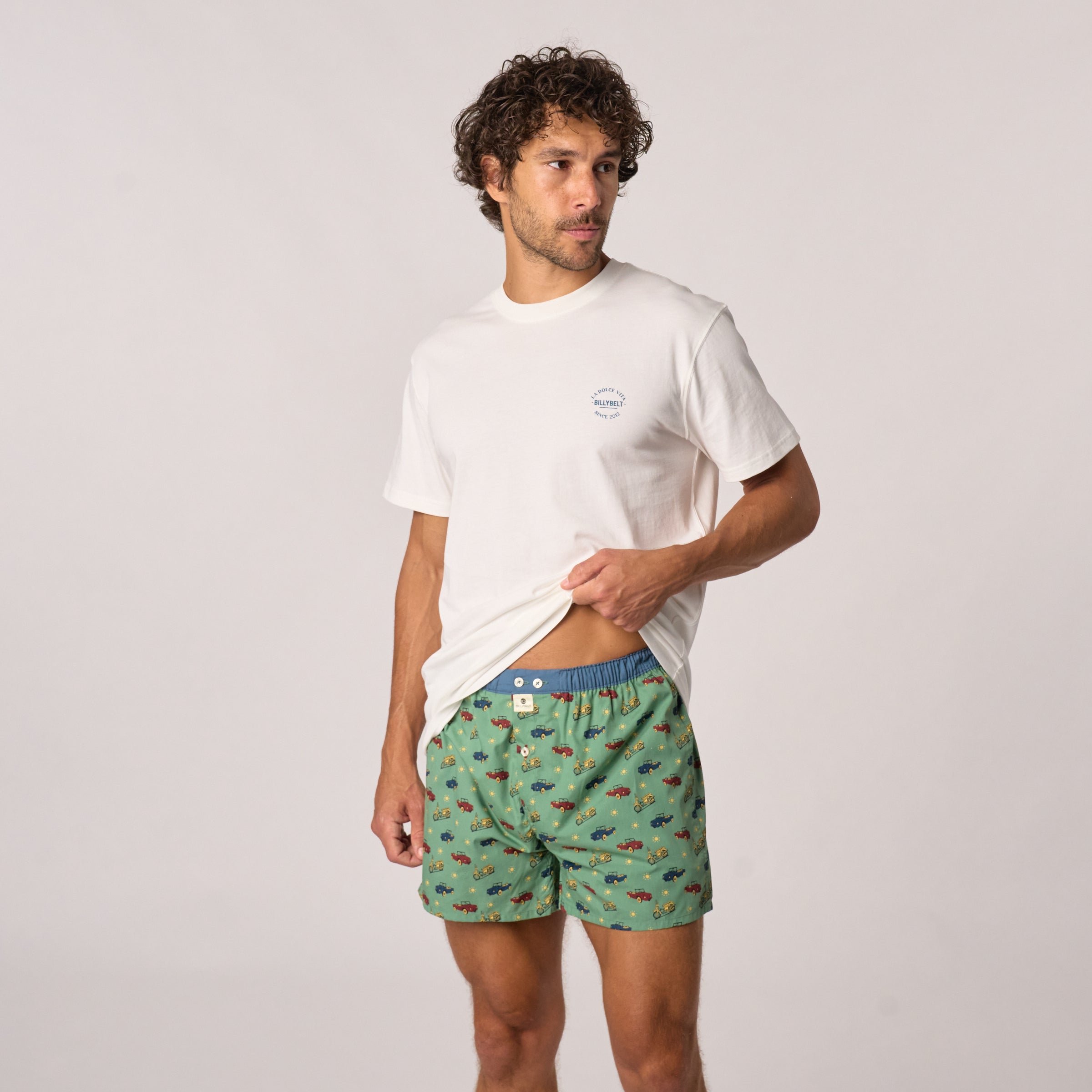 Organic cotton boxer shorts BILLYBELT Green