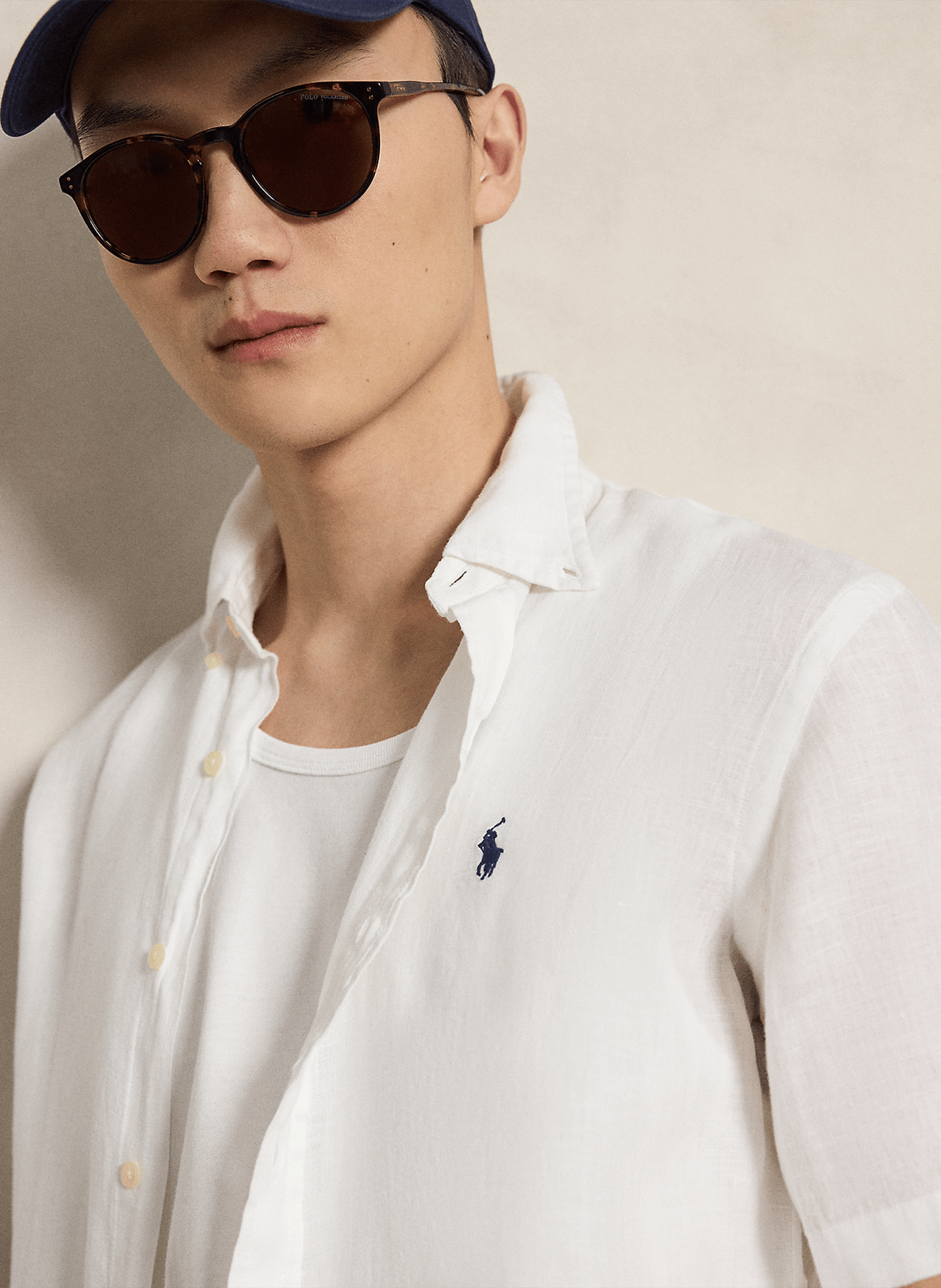 Linnen, regular fit overhemd POLO RALPH LAUREN Wit