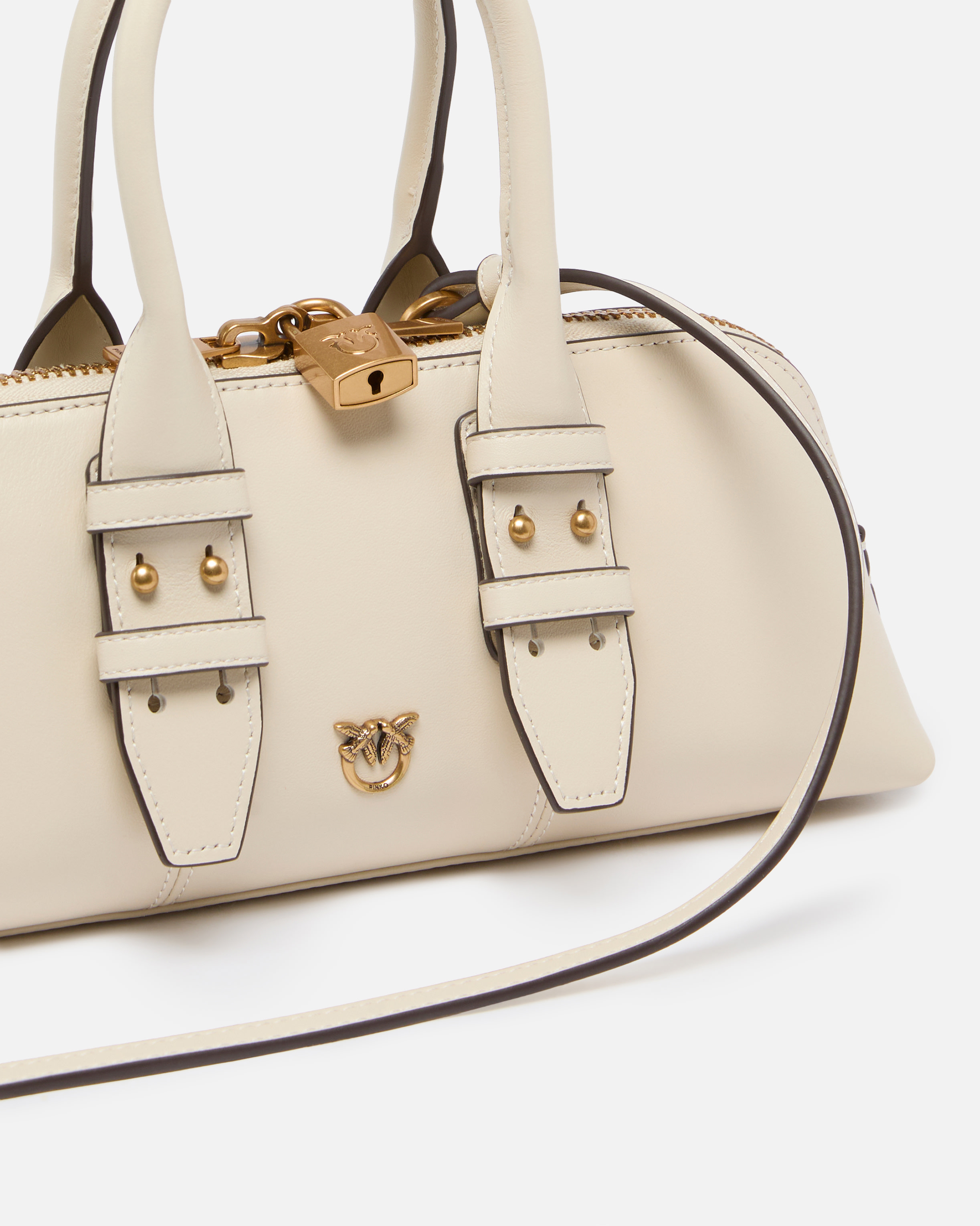 Small Escape Bag handbag in leather PINKO White
