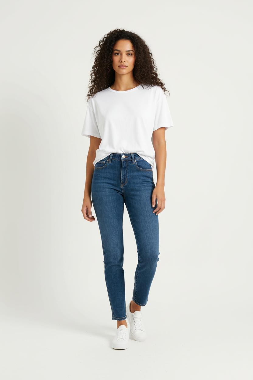 Cropped slim jeans with studs SEZANE - Seconde main Blue