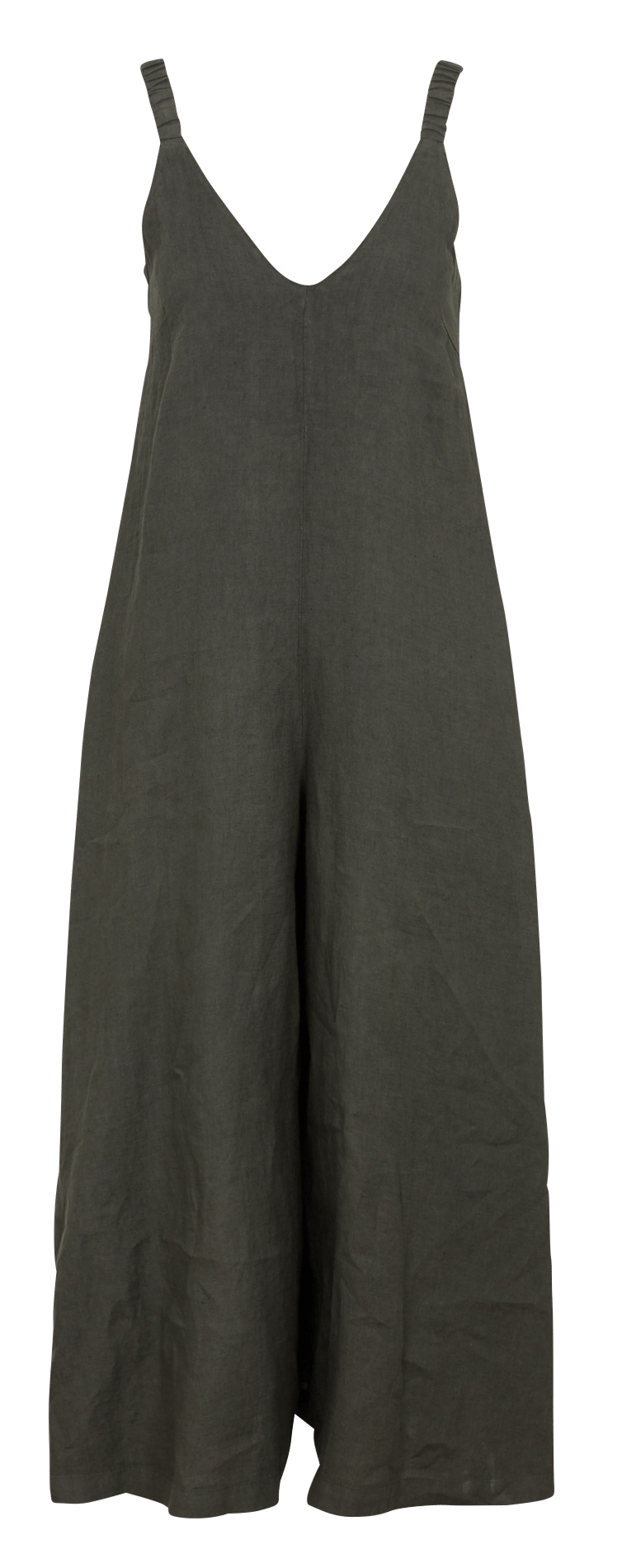 Solid linen jumpsuit LA FEE MARABOUTEE Green