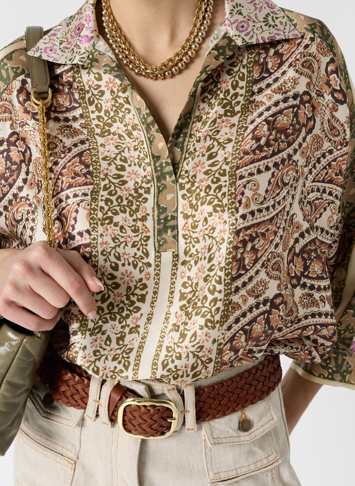 Silk classic-collar shirt GERARD DAREL Black