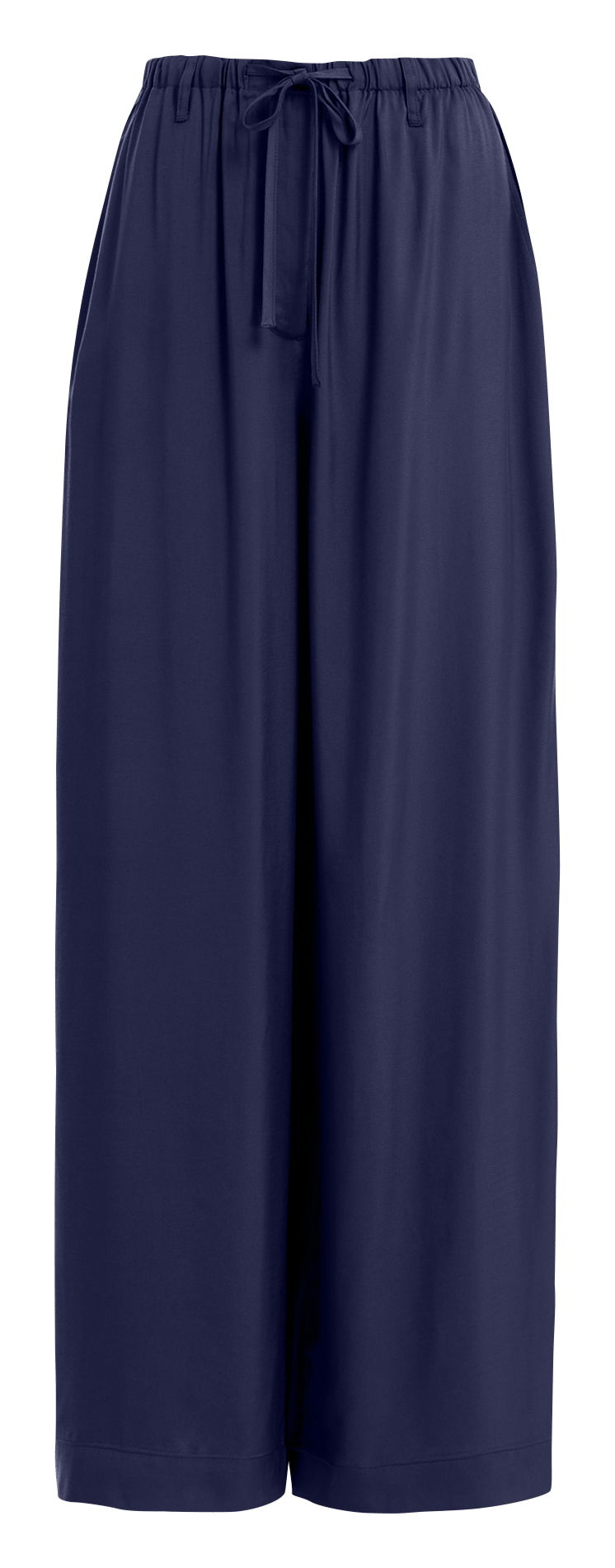 Hohe Taille weite Hose in Uni-Farbe ESSENTIEL ANTWERP Blau