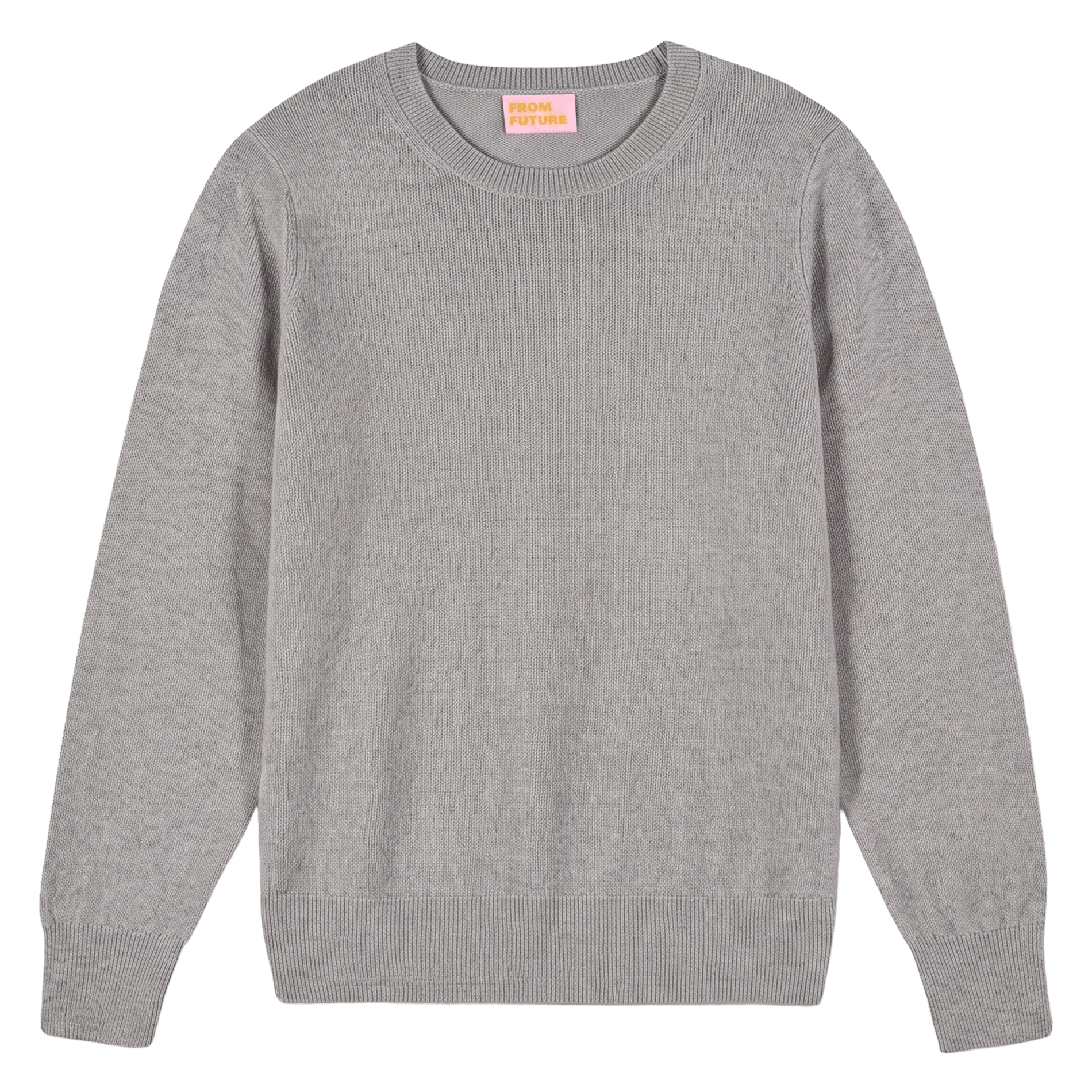 Pull droit col rond en cachemire FROM FUTURE Gris