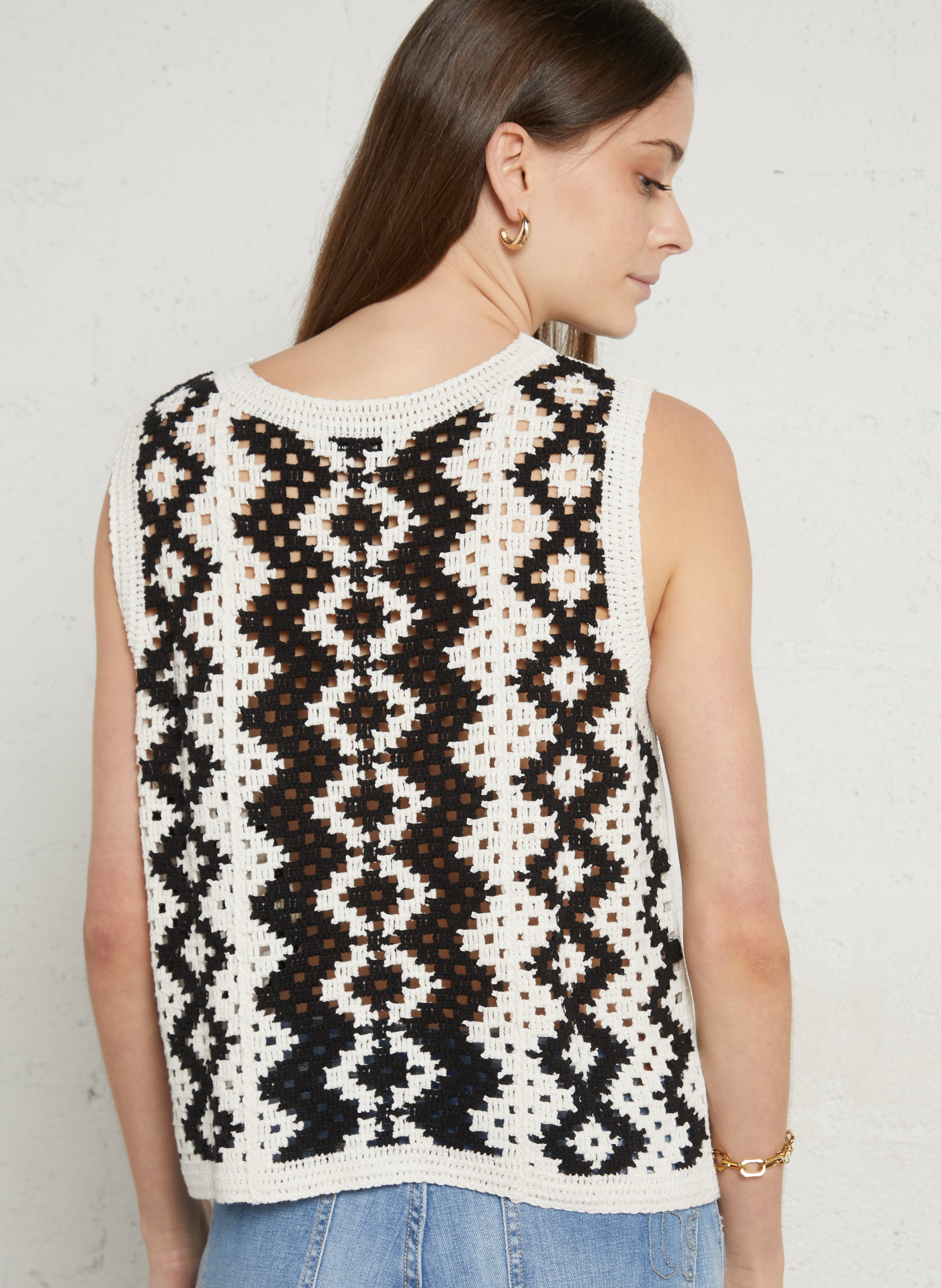 Straight round-neck cardigan LE TEMPS DES CERISES Blue