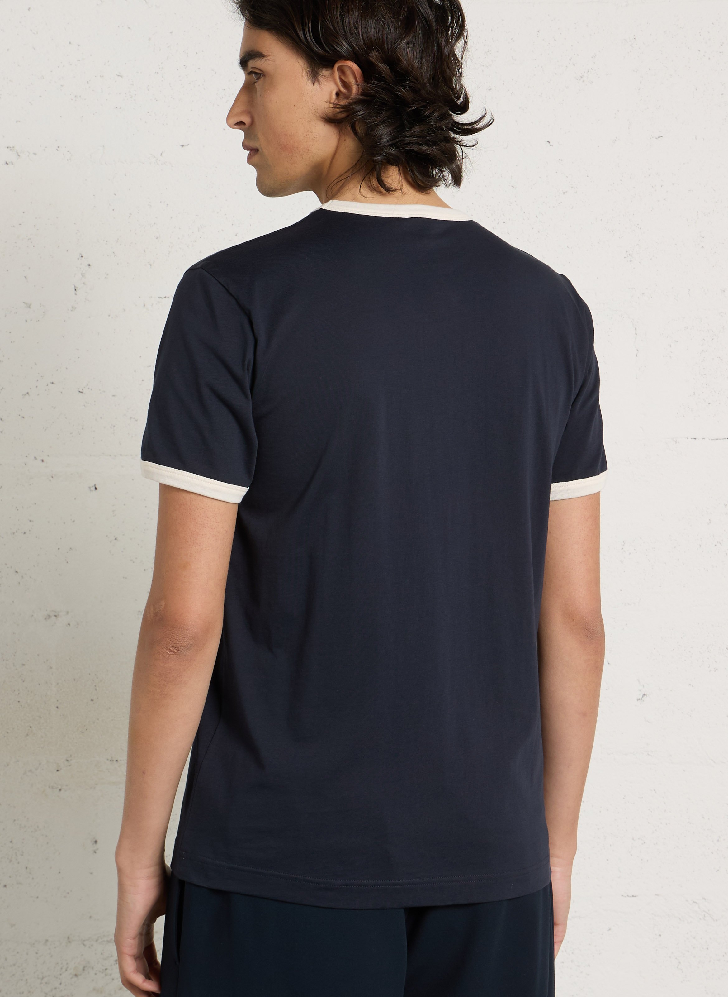 Gerade geschnittenes Baumwoll-T-Shirt AU PRINTEMPS PARIS Mehrfarbig