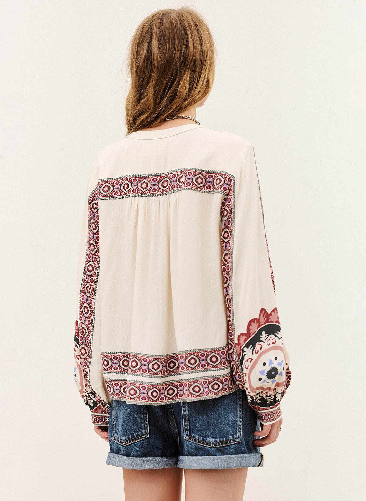 Straight round-neck shirt BA&SH Beige