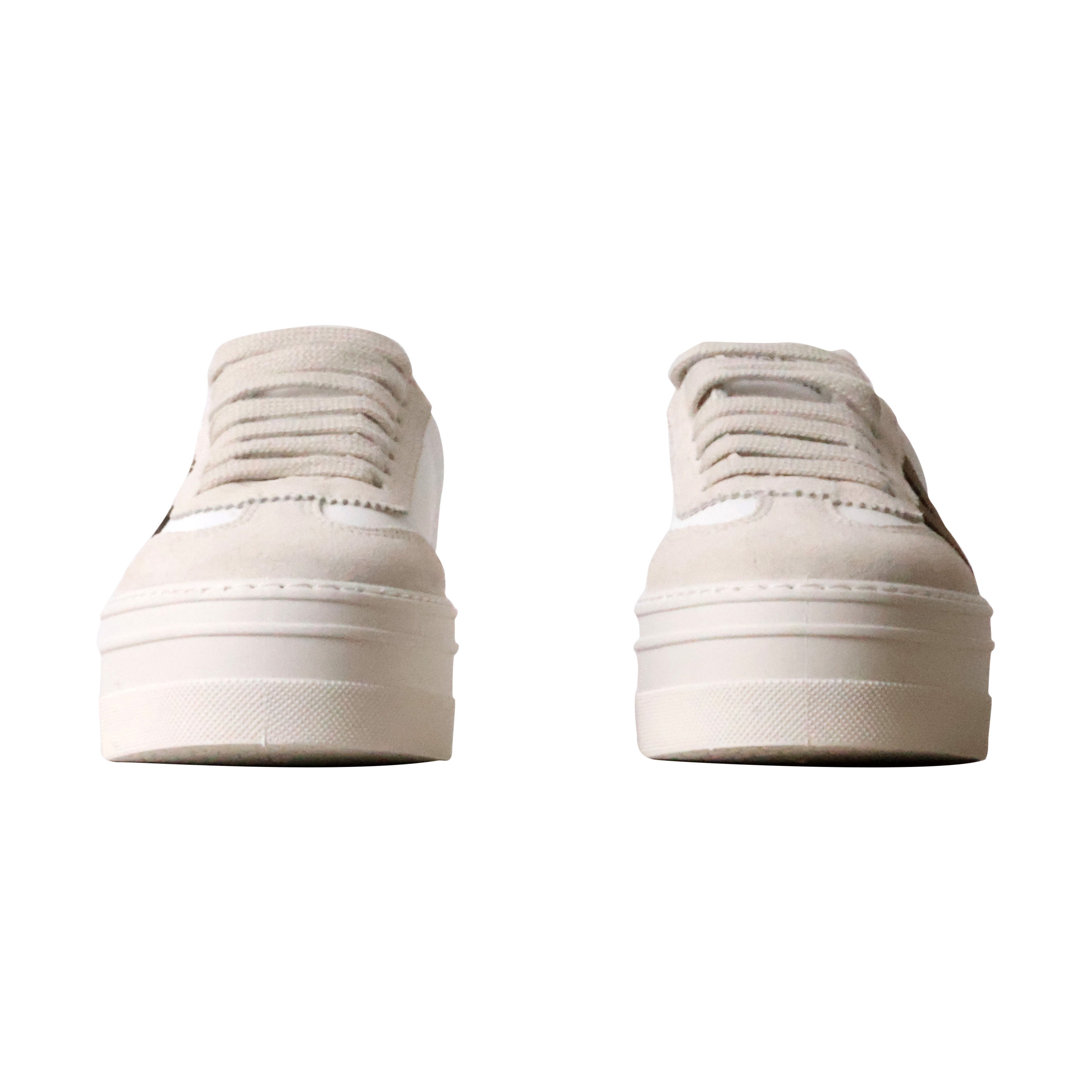 Leather trainers VICTORIA Khaki