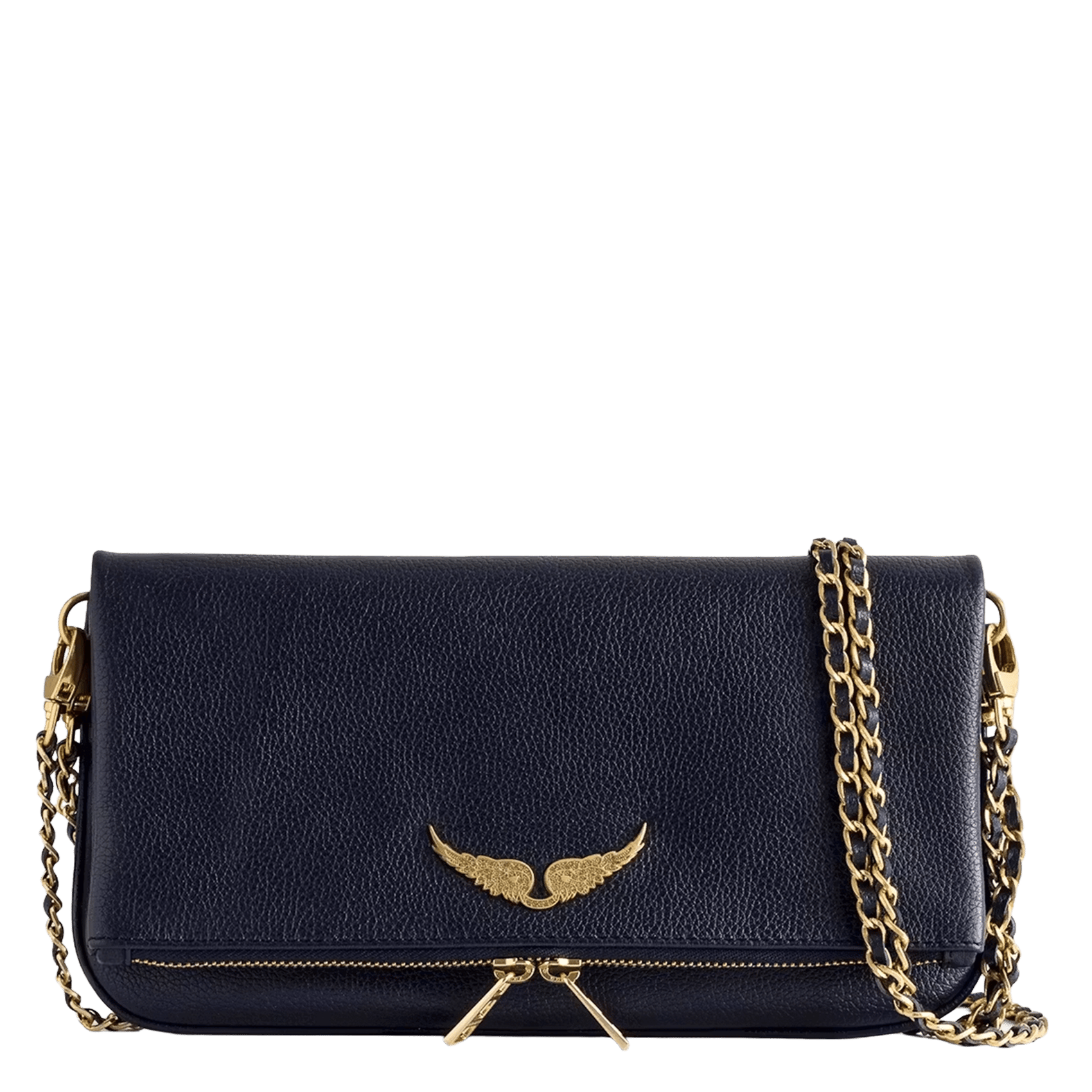 Leather clutch bag ZADIG&VOLTAIRE Blue