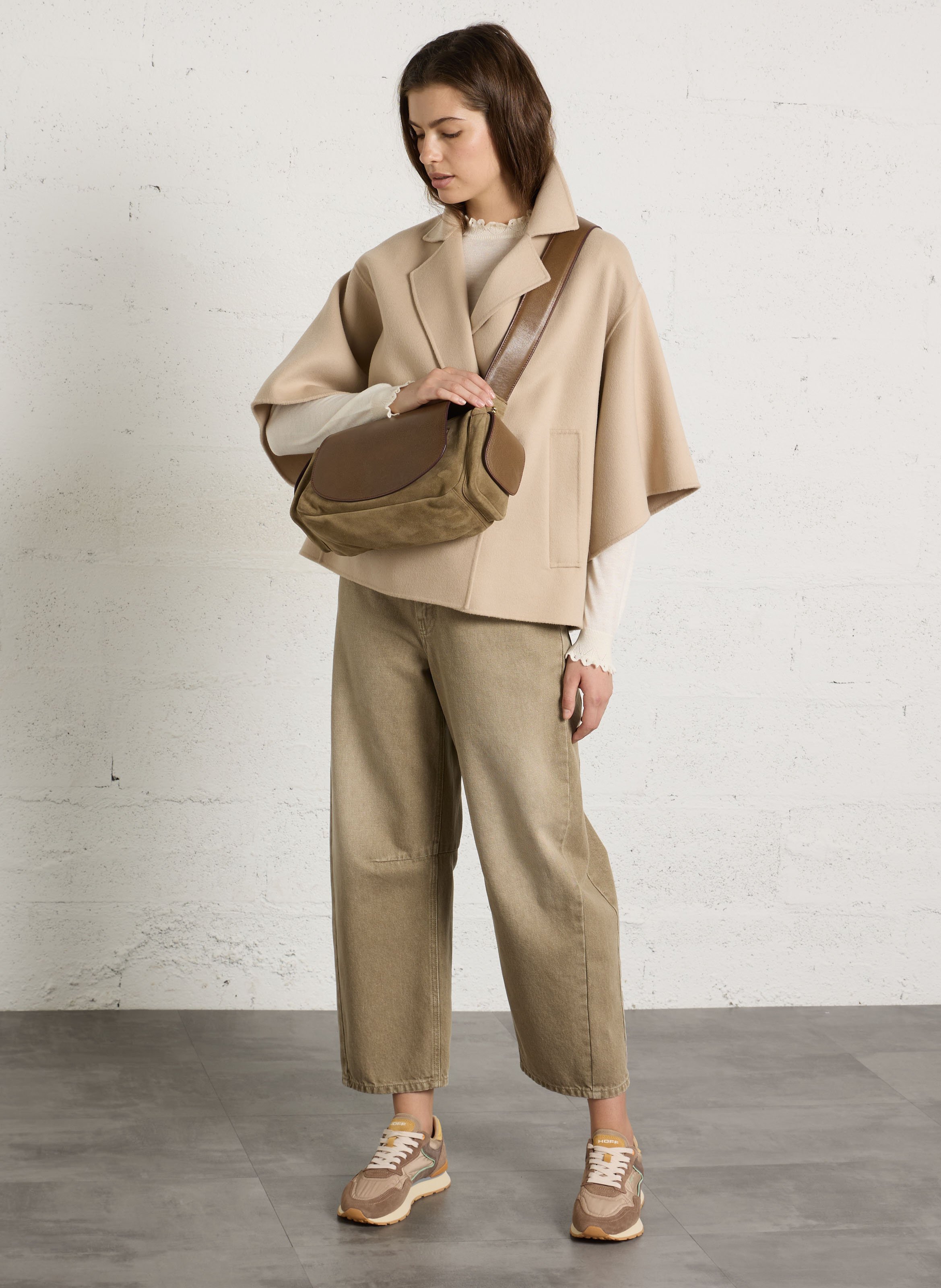 Brieftasche aus Leder CLARIS VIROT Beige