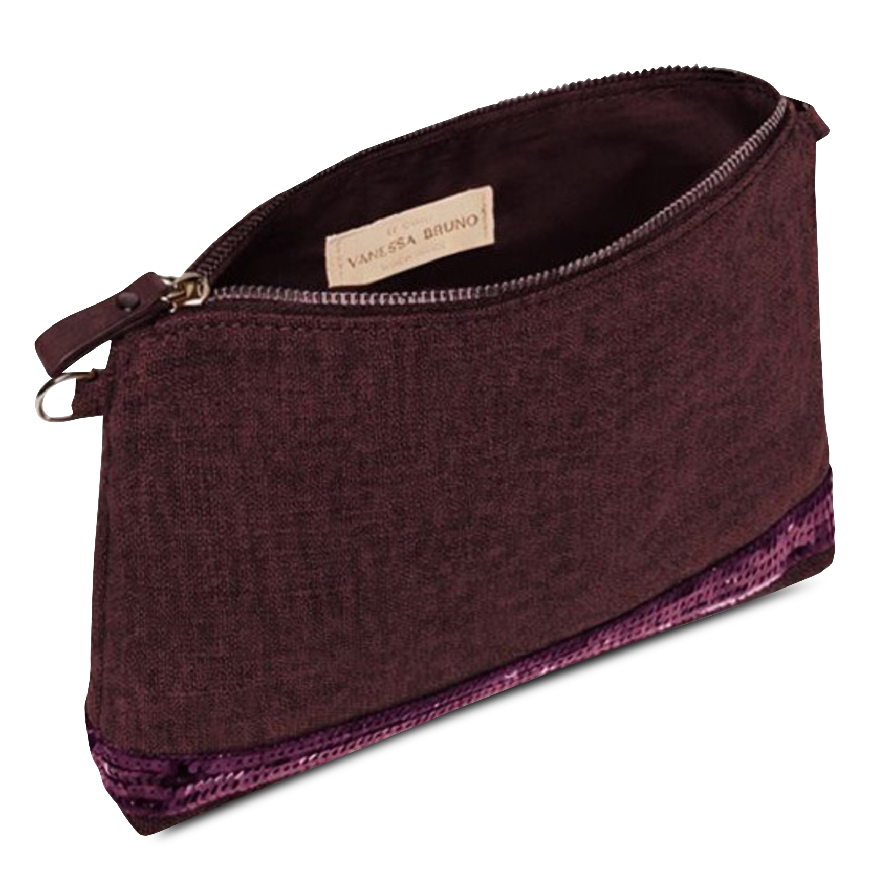 Crossbody linen clutch VANESSA BRUNO Purple