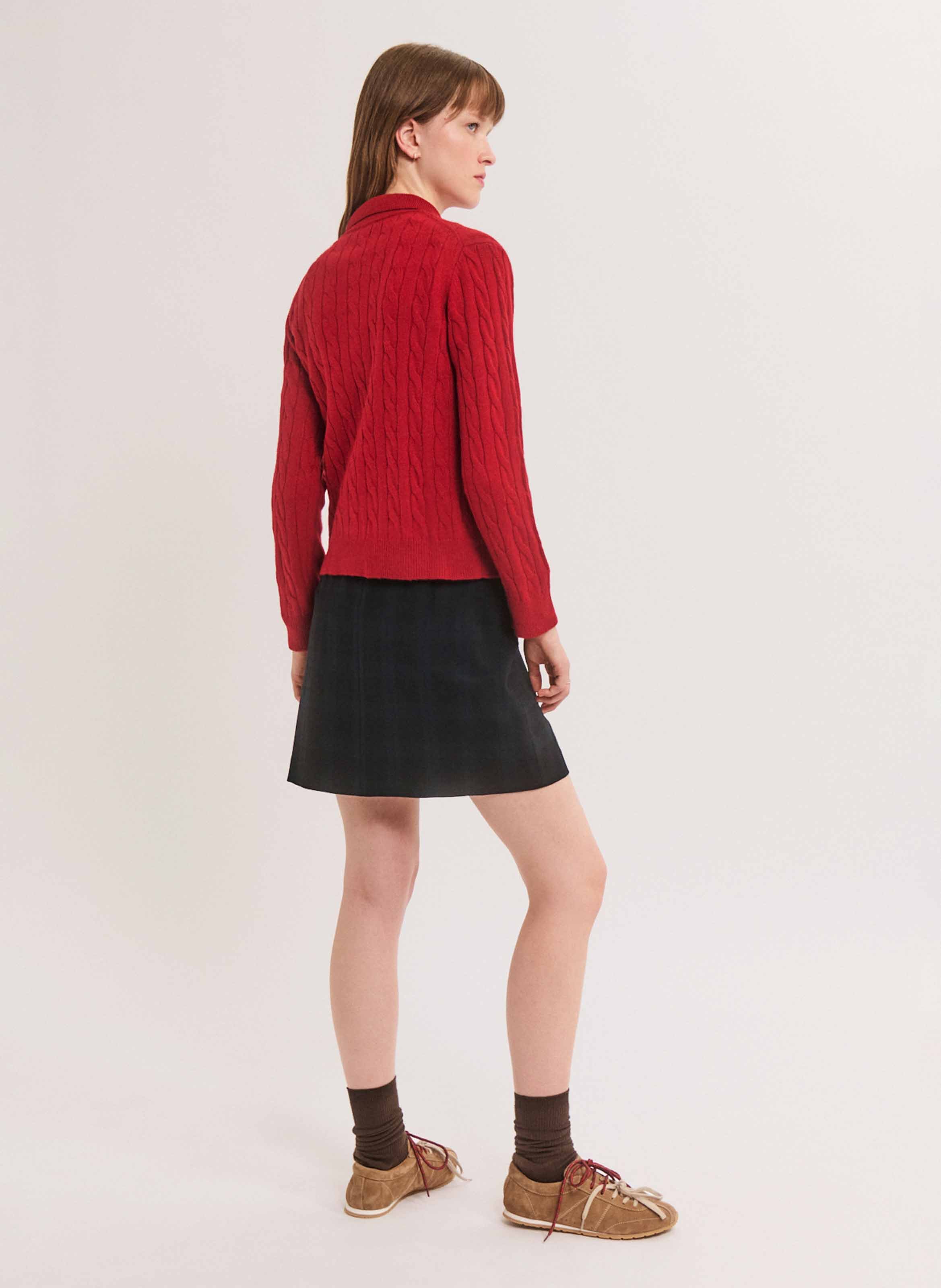 Twisted knit polo PABLO Red