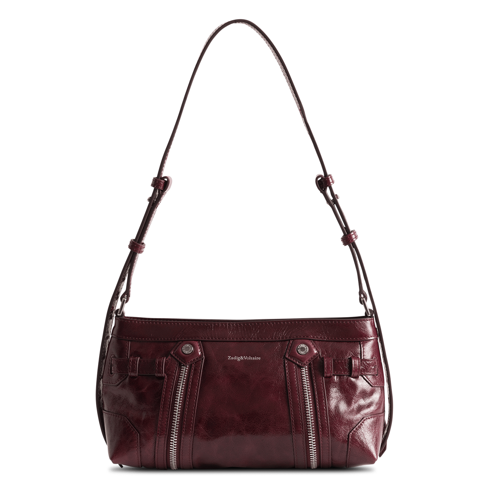 Leren schoudertas ZADIG&VOLTAIRE Violet