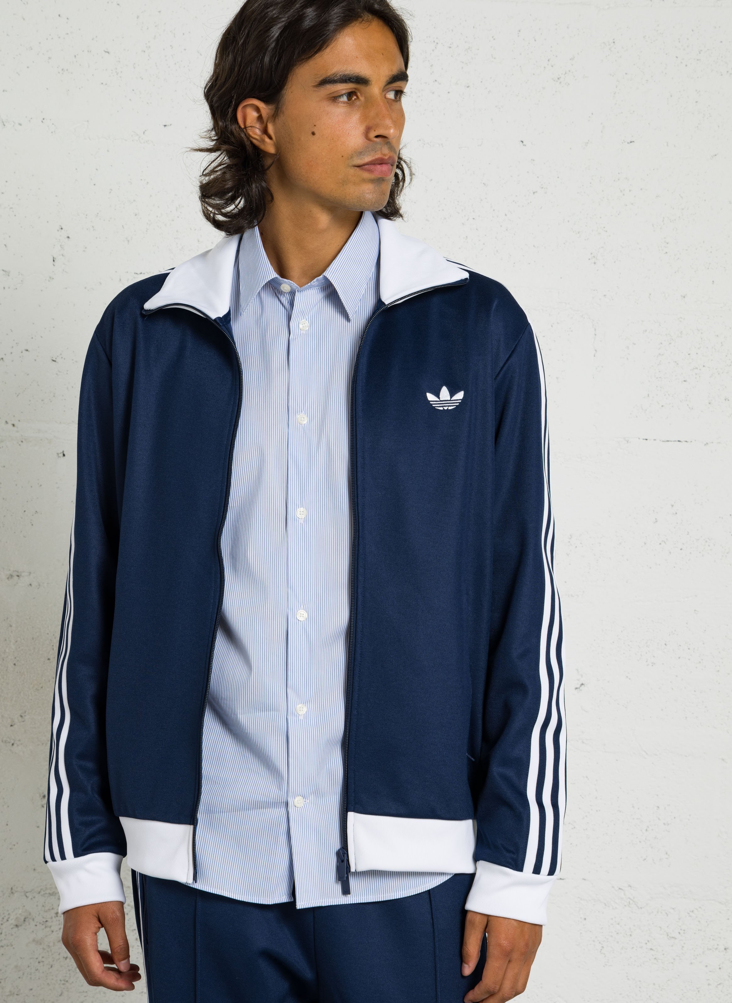 Veste col montant droite unie ADIDAS Bleu