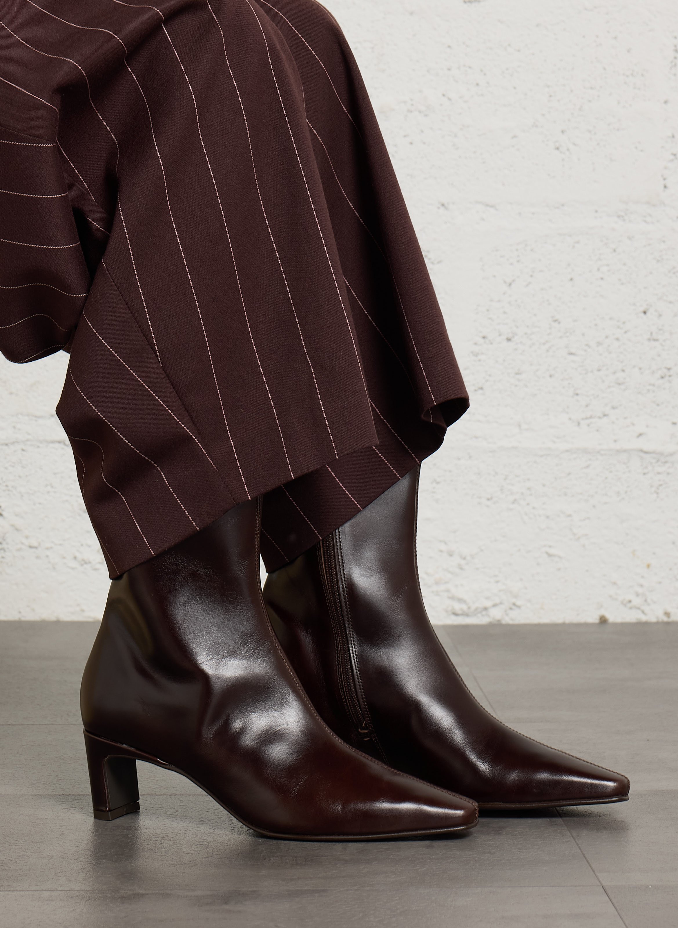 Leather mid-calf boots JB MARTIN Brown