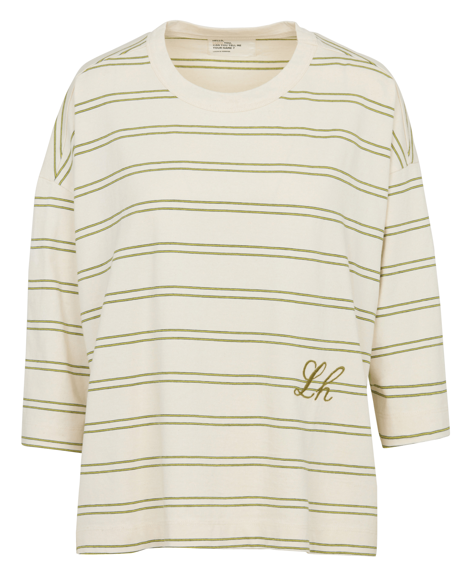 Gestreiftes T-Shirt mit weiten 3/4-Ärmeln LEON & HARPER