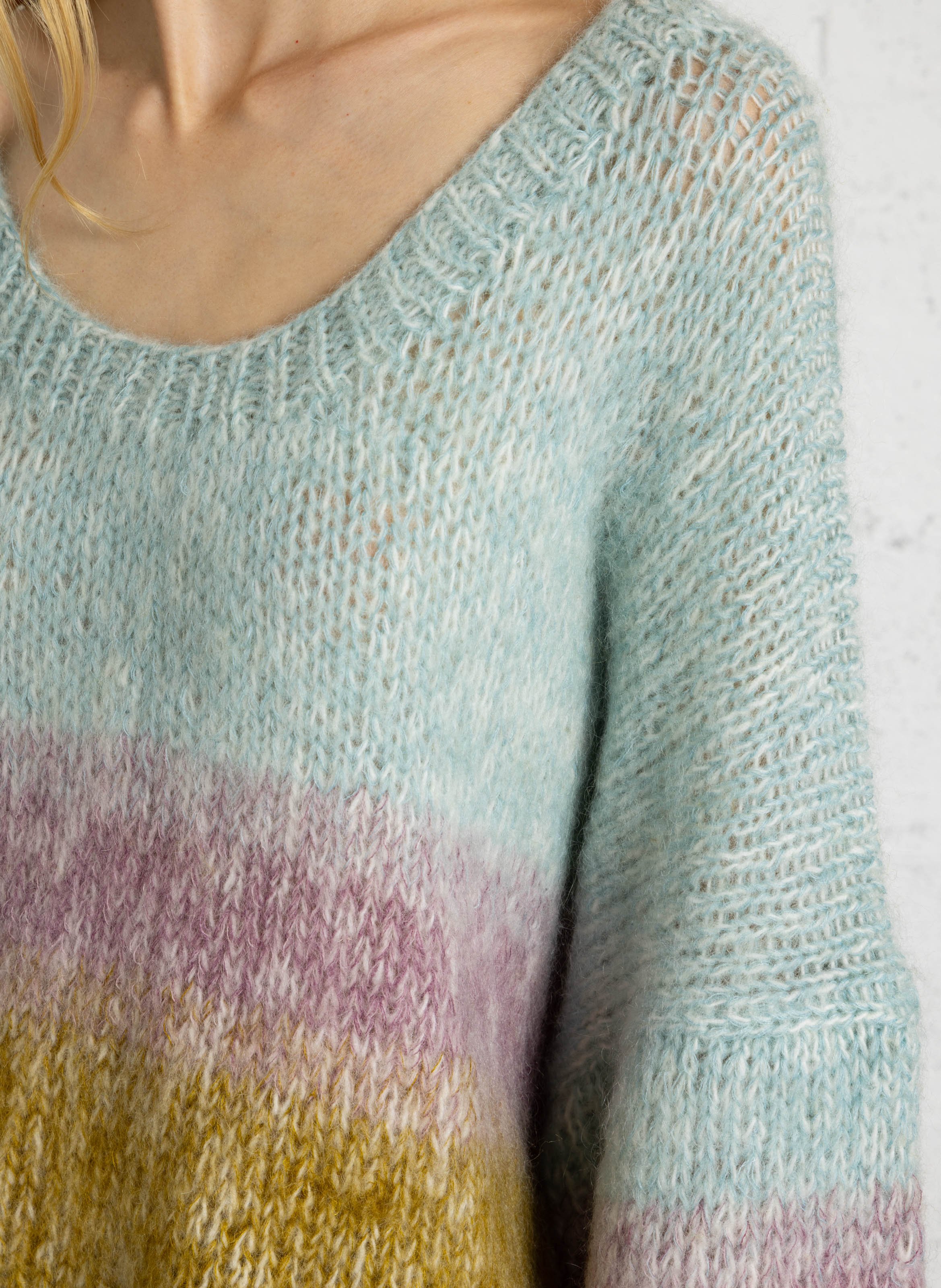 Strickpullover mit Rundhalsausschnitt MES DEMOISELLES Mehrfarbig