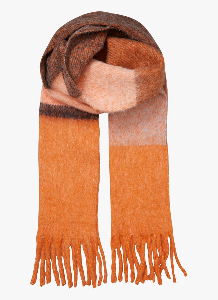 Striped Scarf Orange Pepper Becksondergaard Women Place des