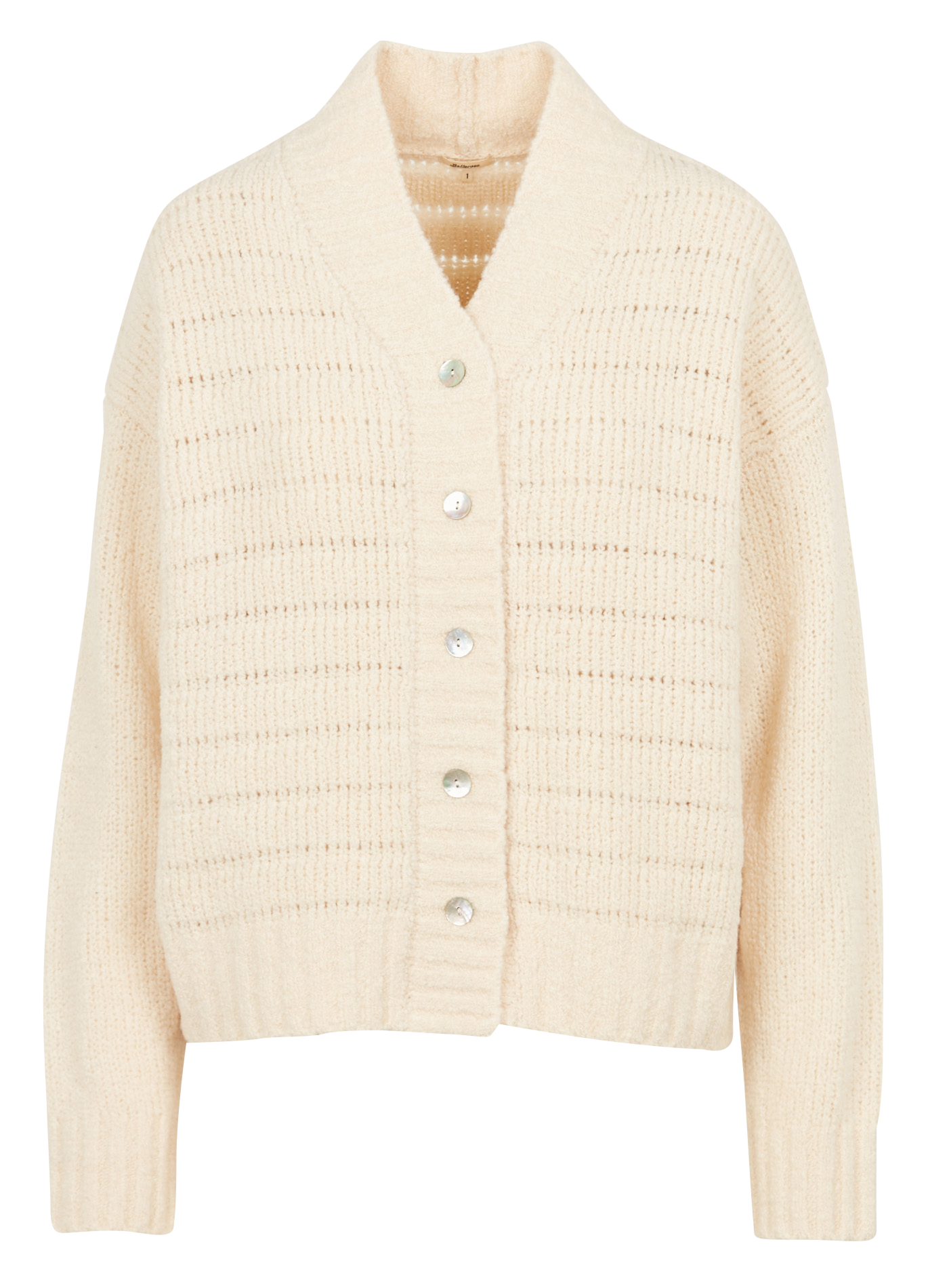 Gilet col V en laine mélangée BELLEROSE Beige
