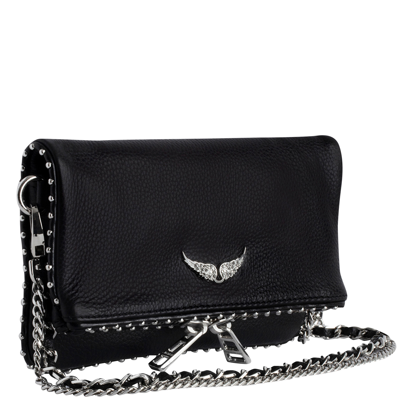 Sac bandoulière en cuir ZADIG&VOLTAIRE Noir