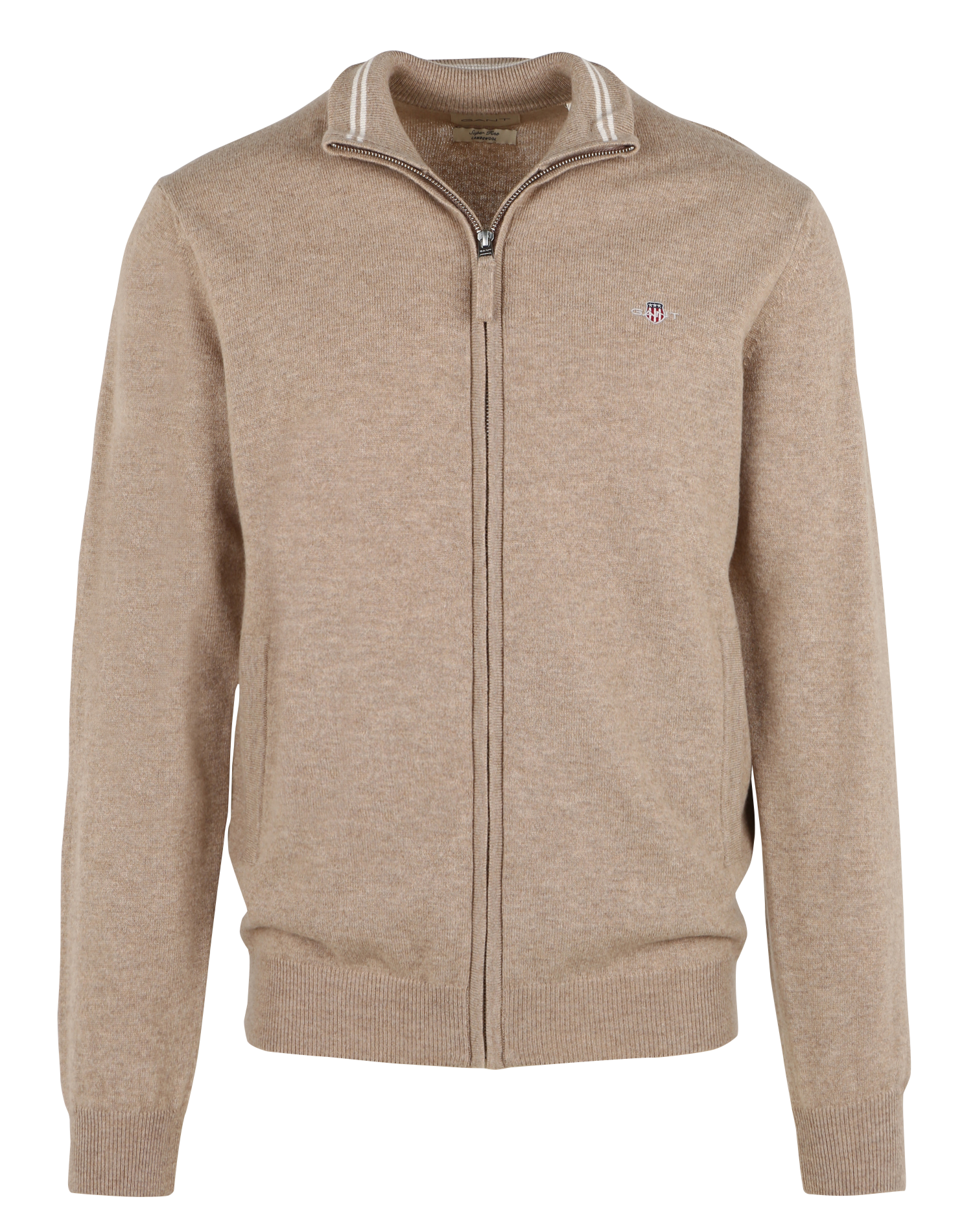 High-neck zipped sweater GANT Beige
