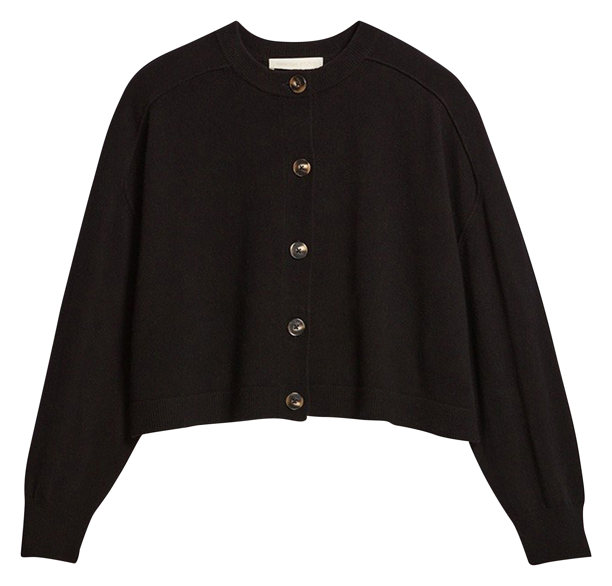 Ruime ronde hals cardigan in wol VANESSA BRUNO Zwart