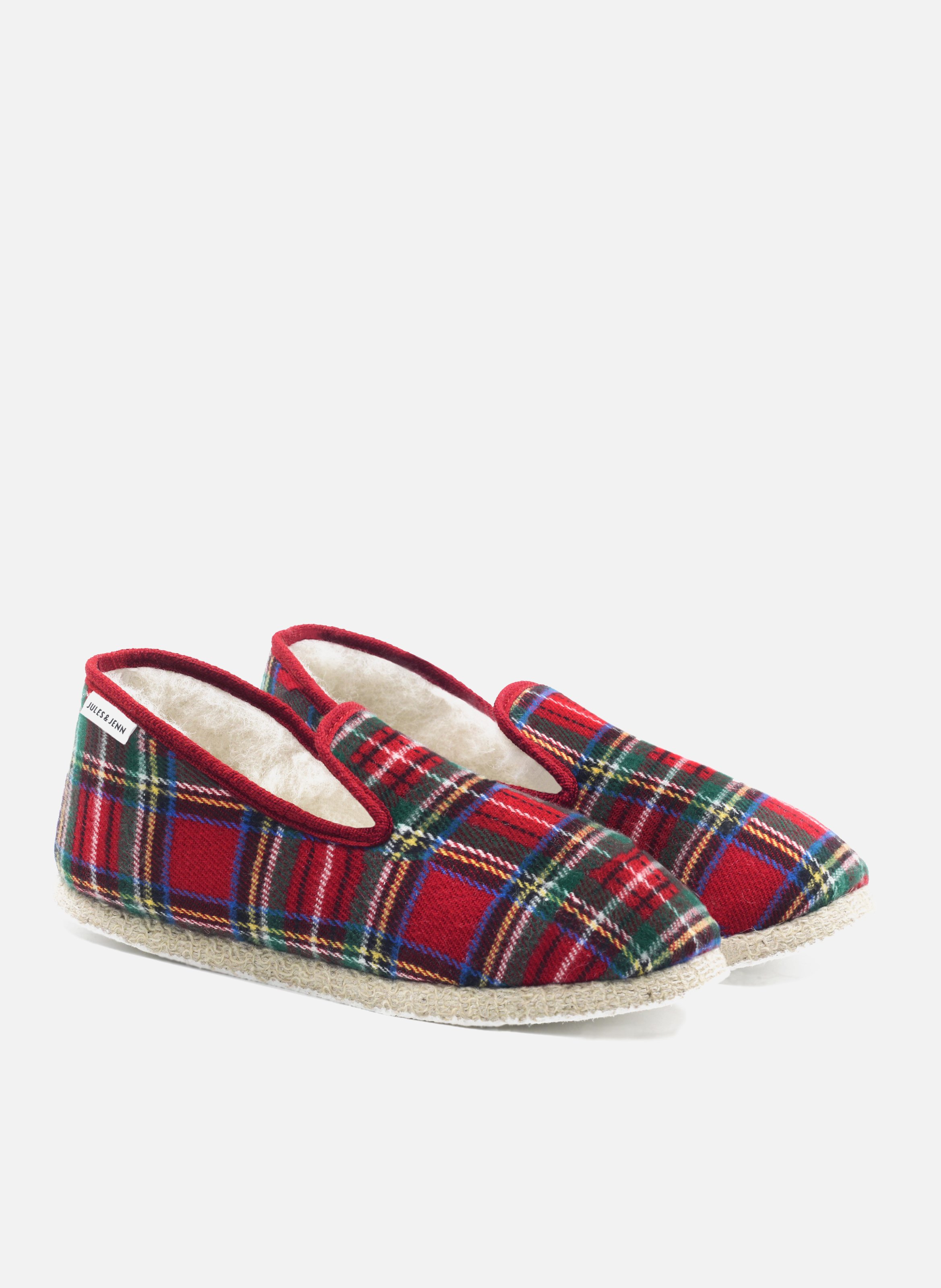 Fabric Charentaise slippers JULES & JENN Red