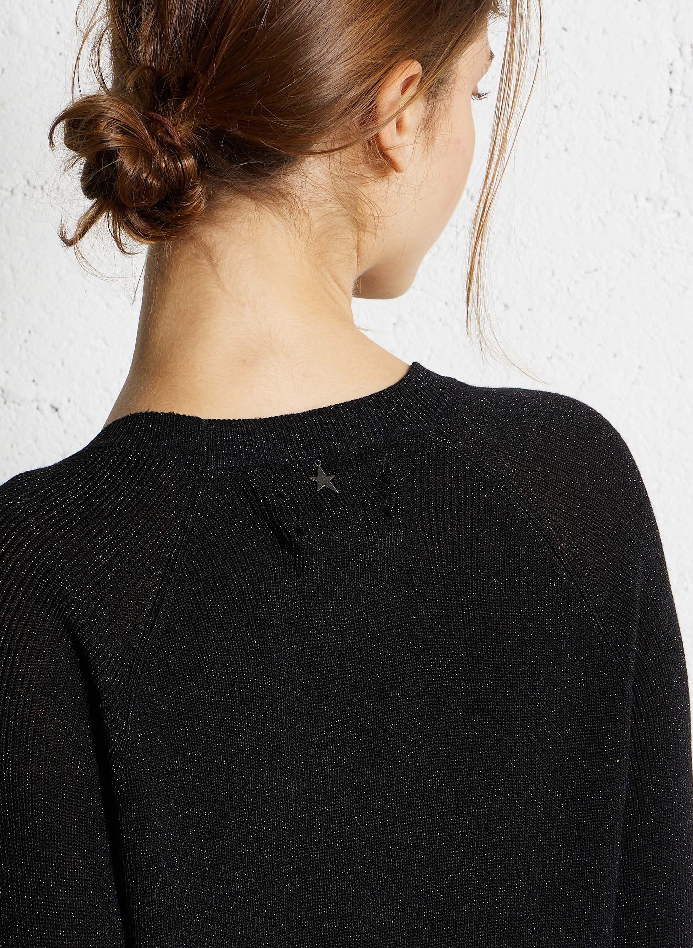 Gilet droit à col V Noir