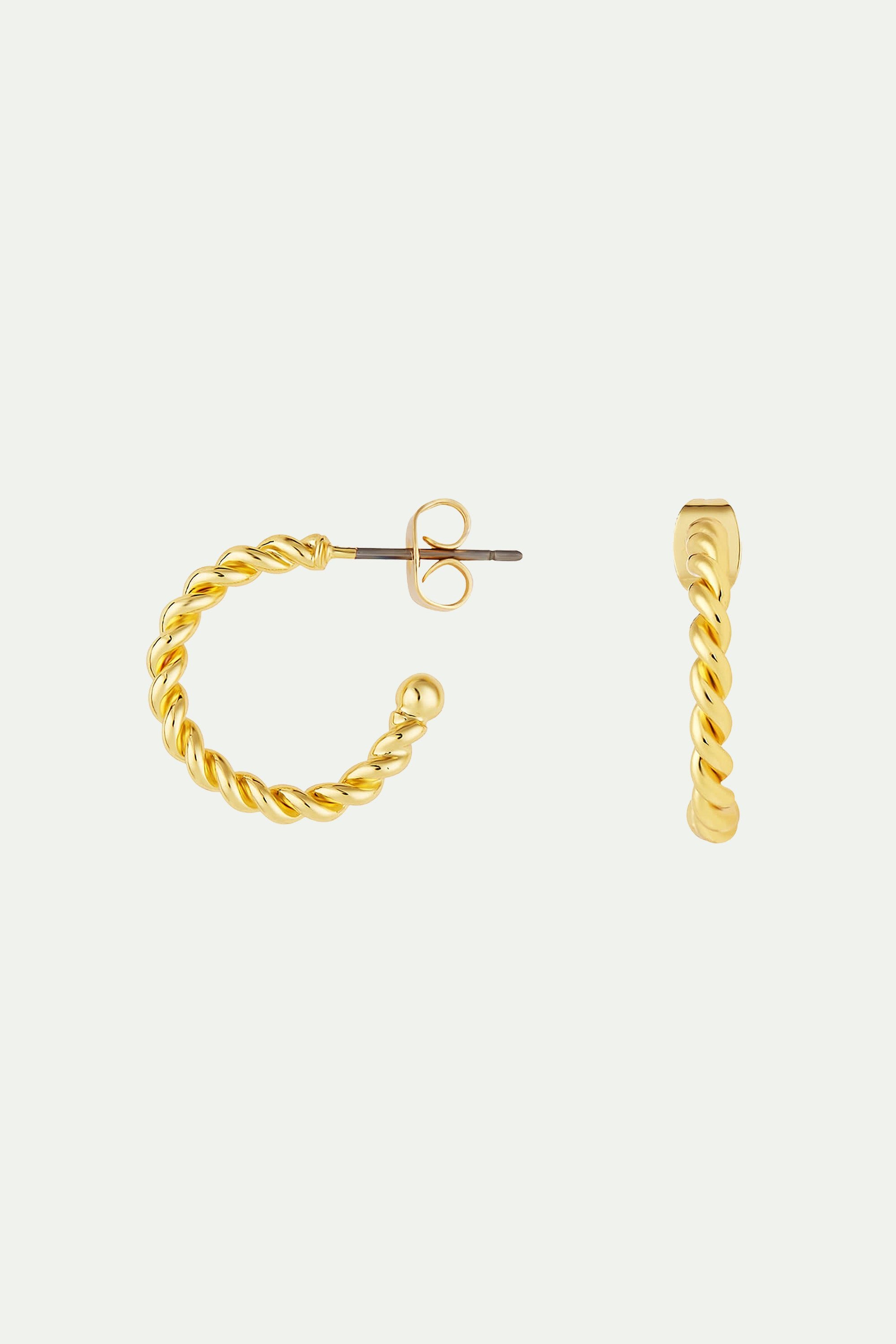 Twisted creole earrings LES NEREIDES Yellow