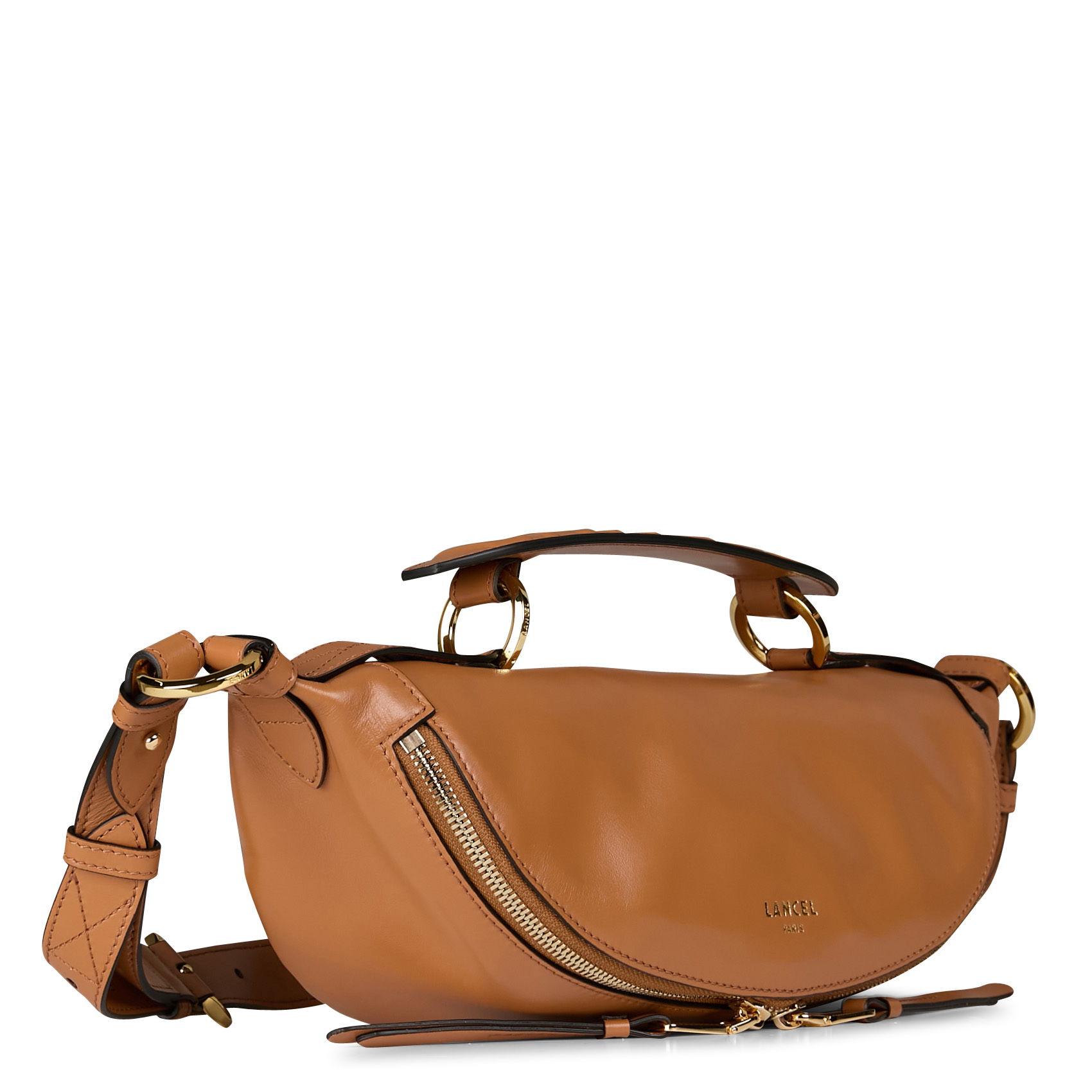 Sac bandoulière en cuir LANCEL Beige