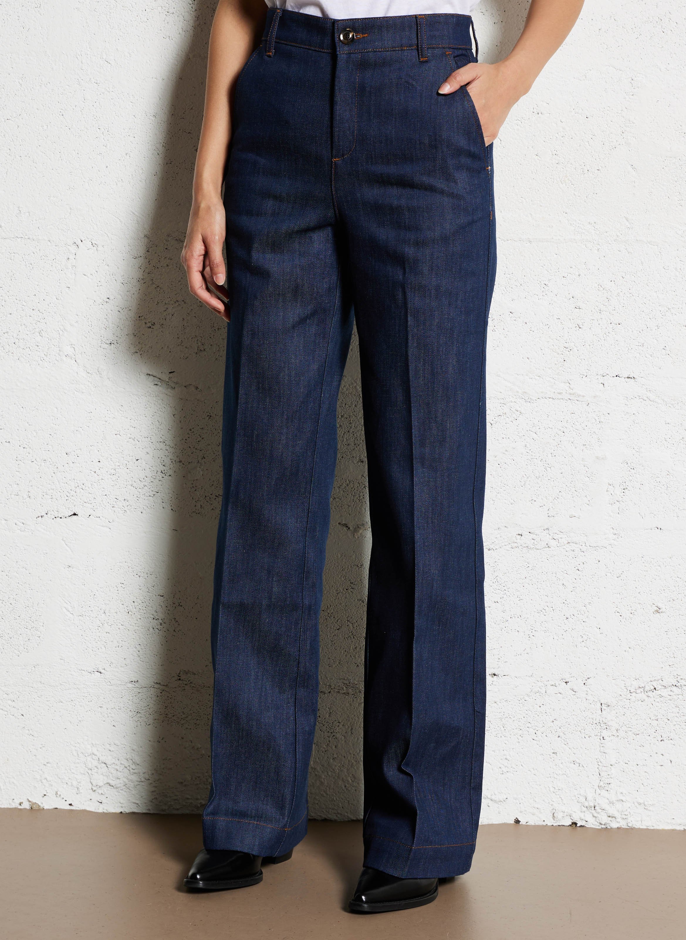 Bootcut Jeans aus Baumwoll-Mix BlauSOEUR