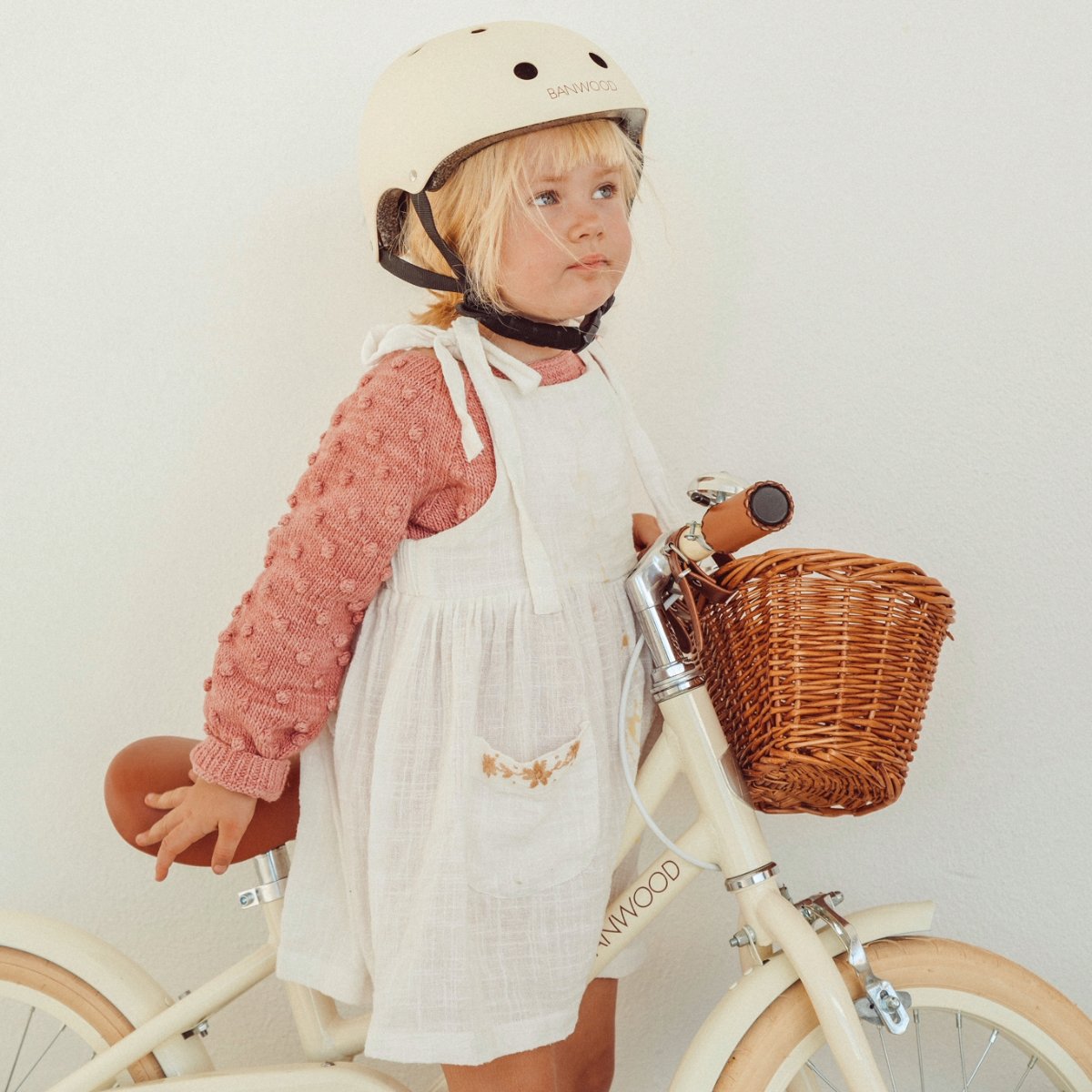 Pale mint helmet abs children's helmet 3-7 years protection Banwood Beige