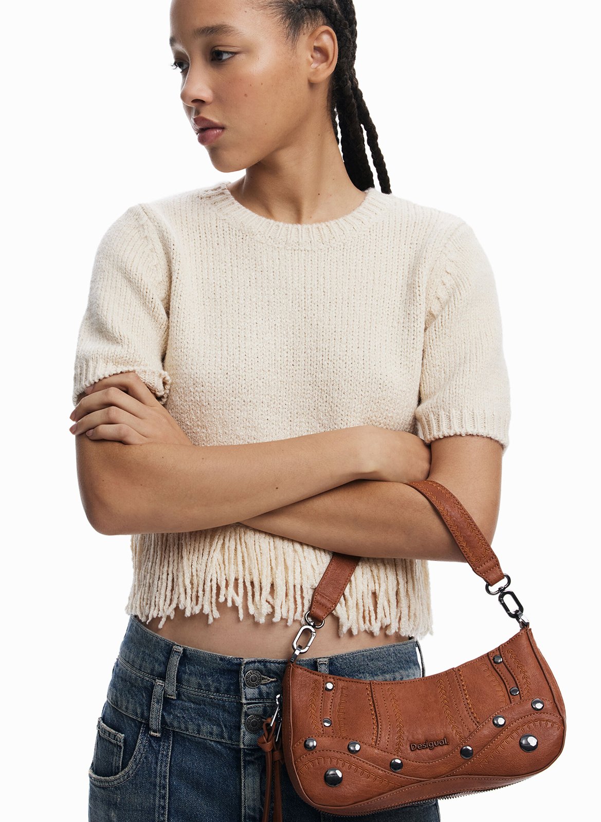 Sac porté épaule DESIGUAL Marron