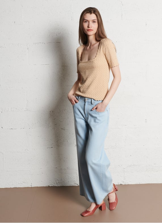 Gekleurde straight-fit jeans met 5 zakken - Look 3