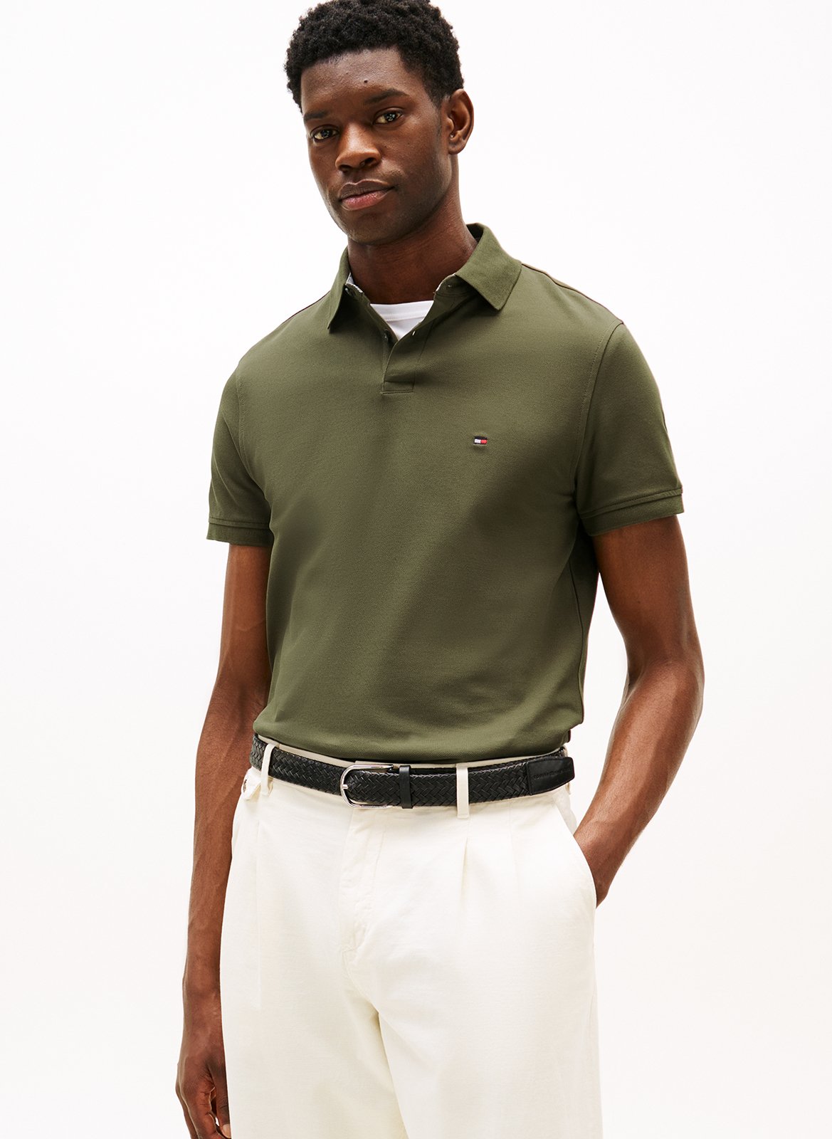 Polo regular-fit en coton biologique mélangé TOMMY HILFIGER