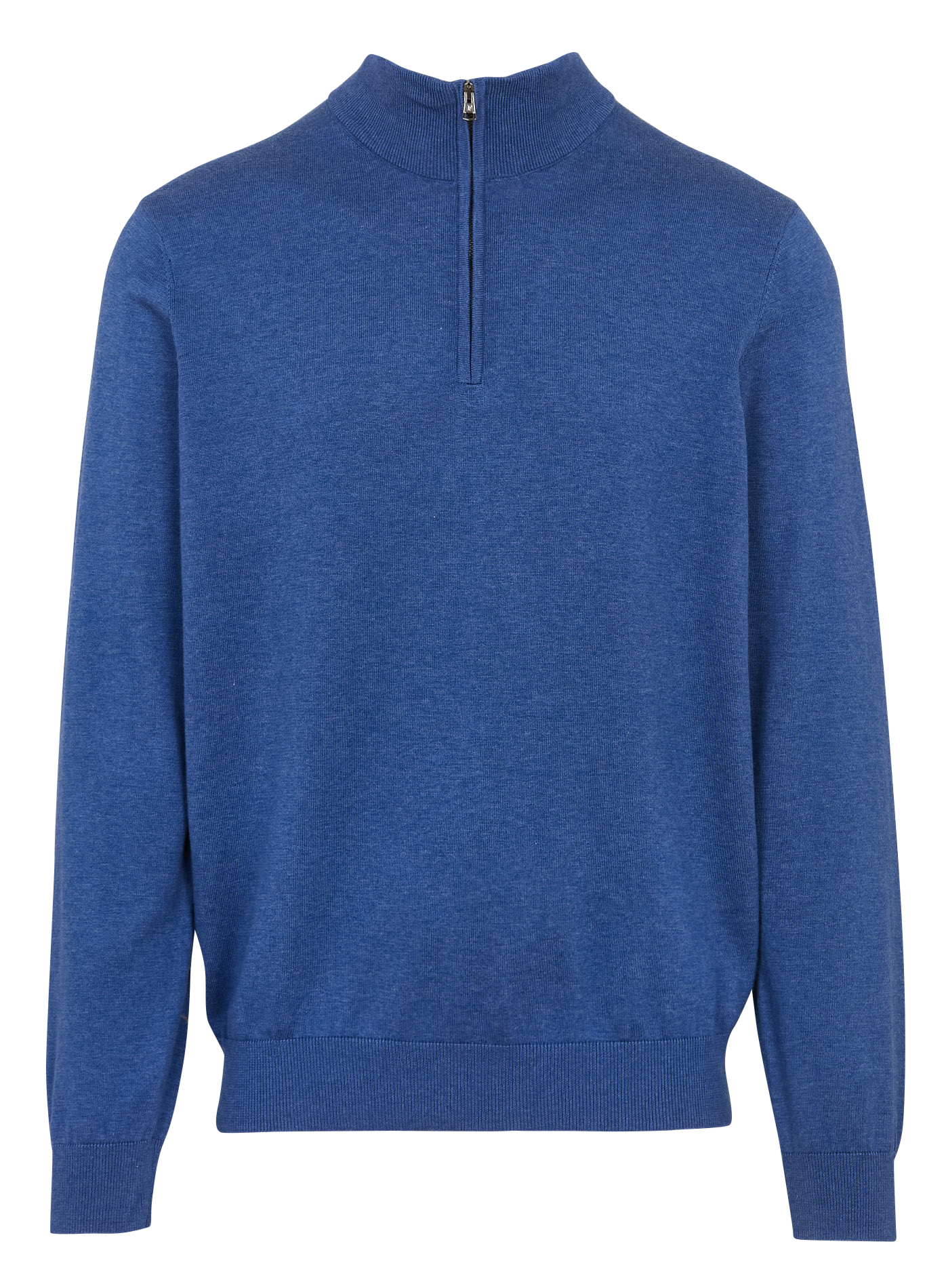 Pull droit col zippé en coton mélangé FACONNABLE Bleu