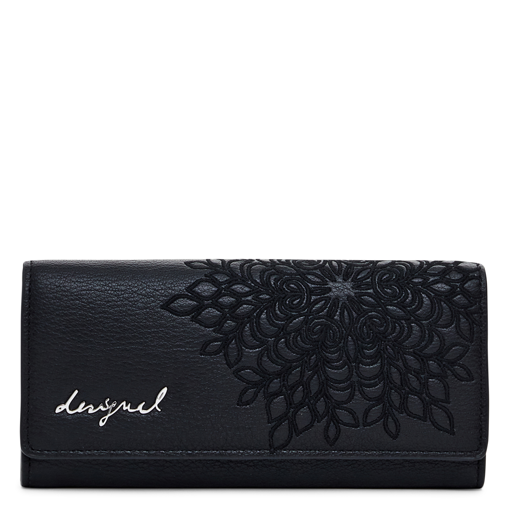 Porte-feuille brodé DESIGUAL Noir