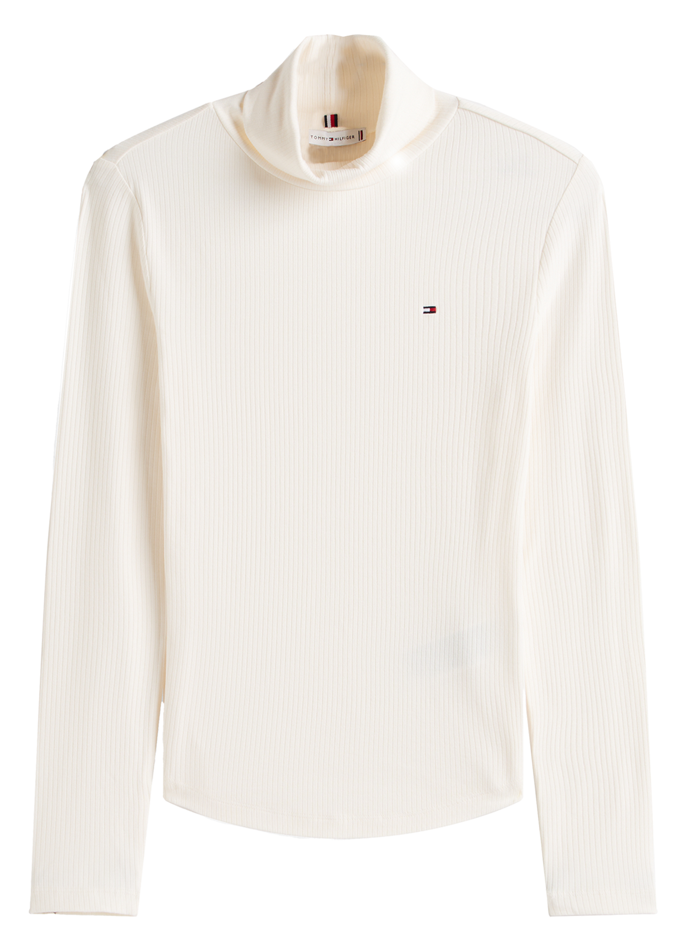 Tee-shirt col roulé à rayures TOMMY HILFIGER Blanc