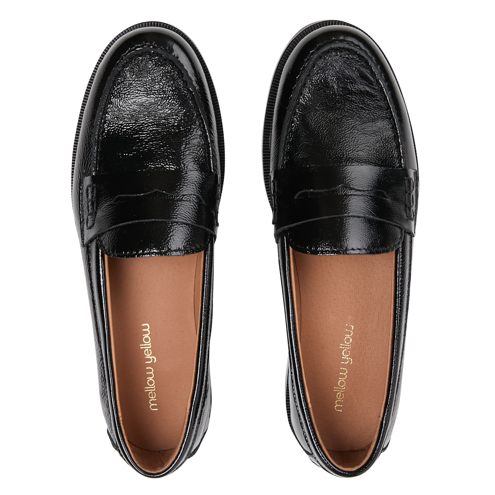 Mocassins en cuir vernis MELLOW YELLOW Noir