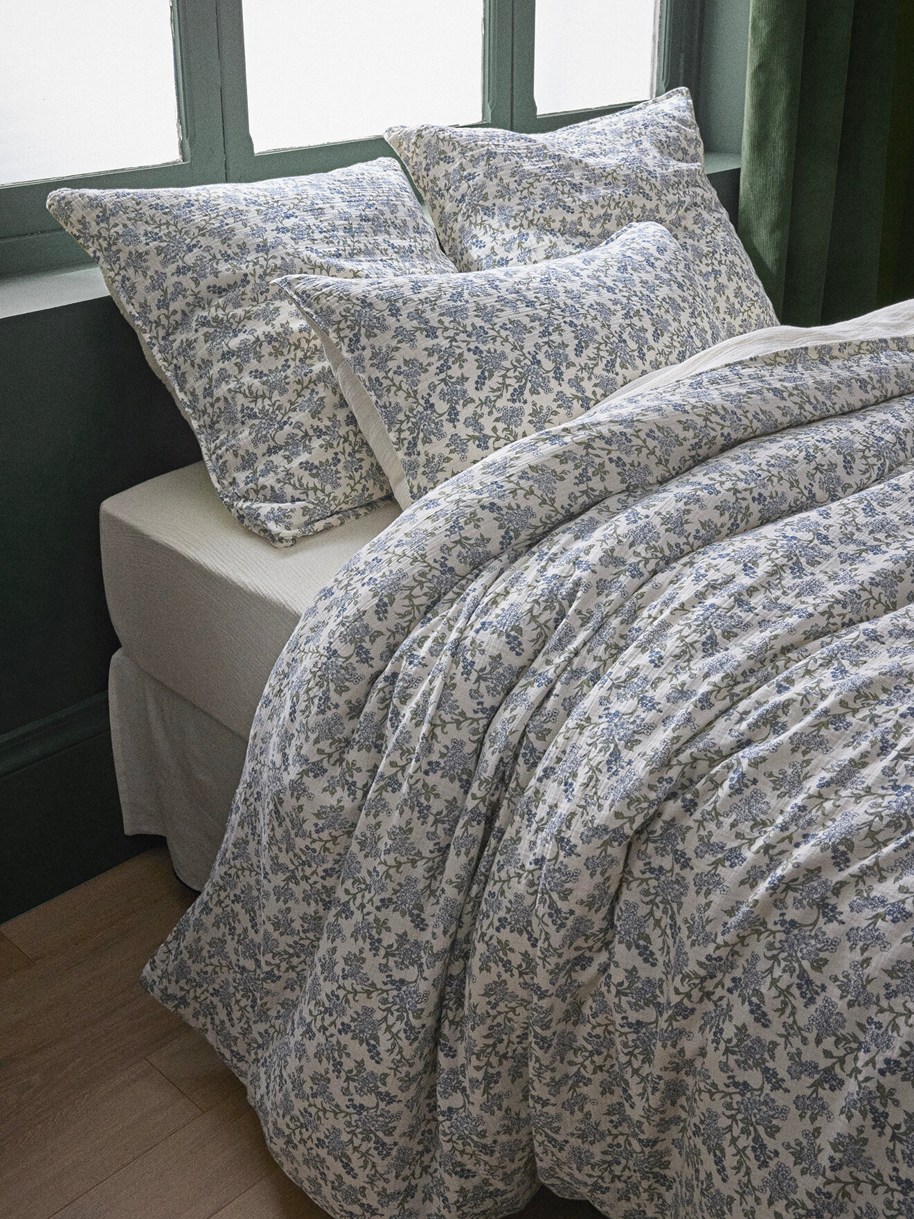 Cotton Muslin Duvet Cover "Armande" CYRILLUS Blue