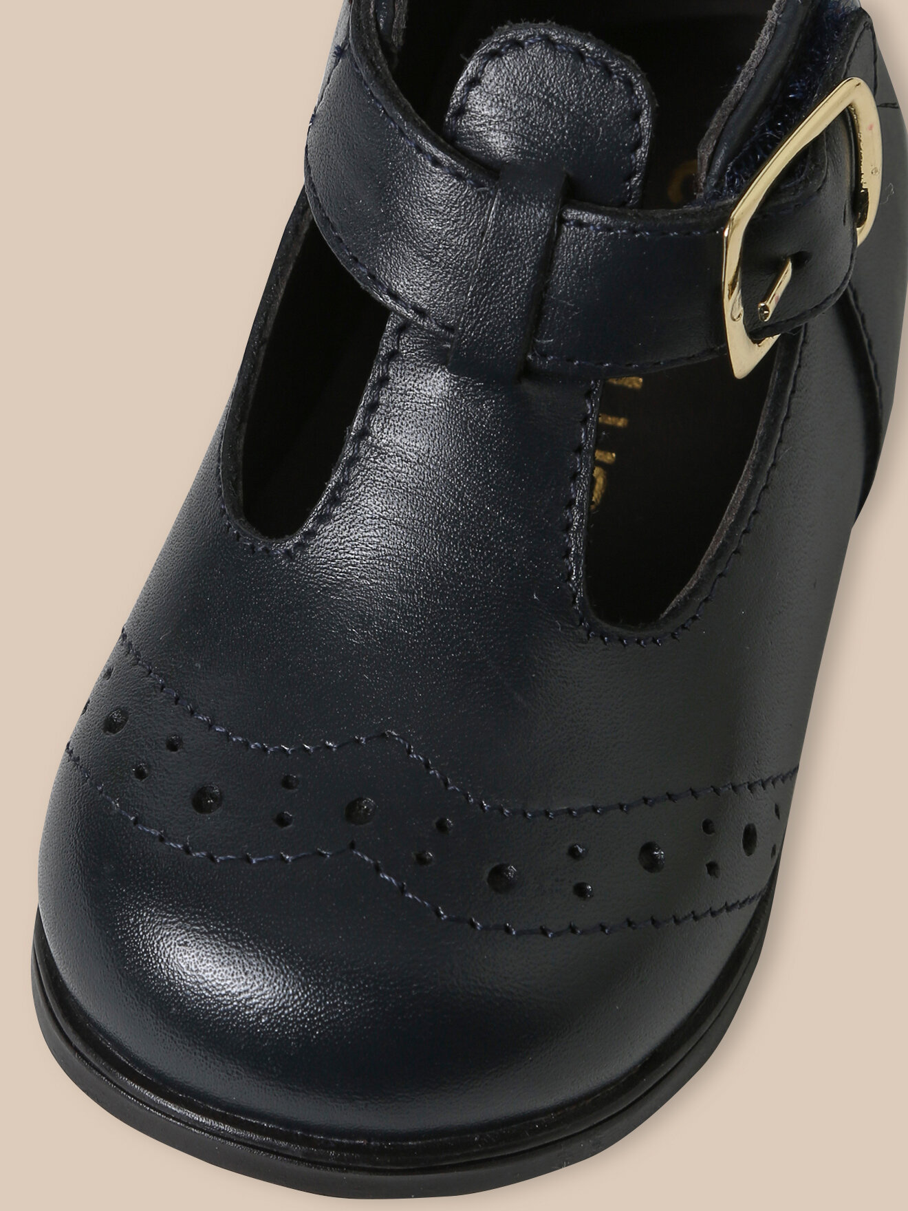 Baya goatskin suede T-bar shoes CYRILLUS Blue