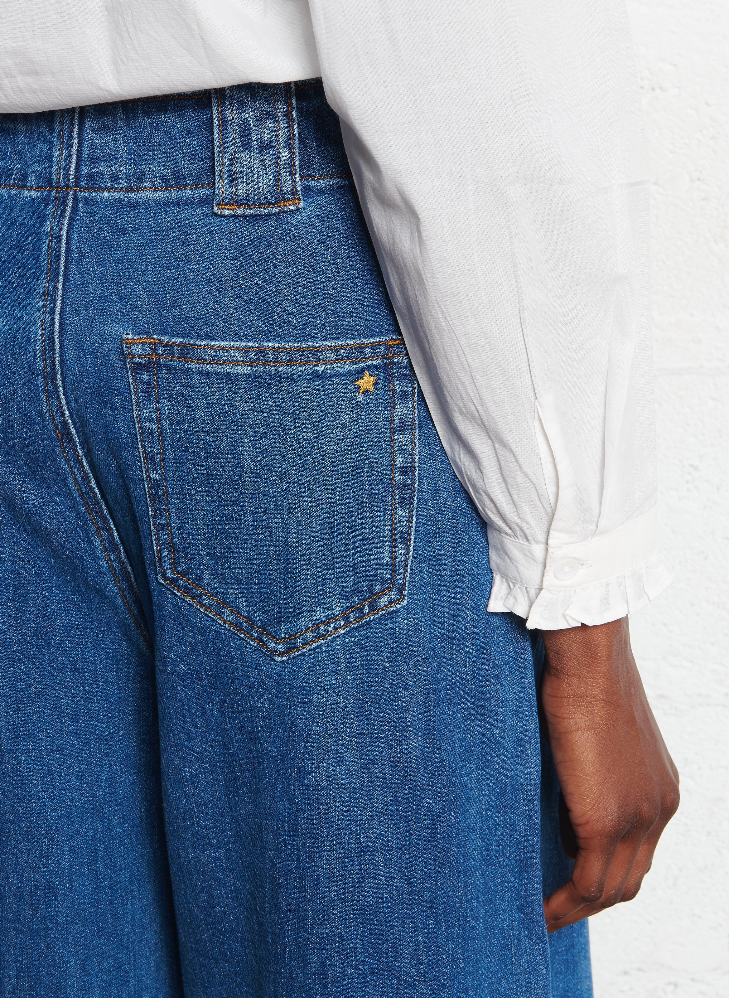 Jean large en coton mélangé LA PETITE ETOILE Bleu