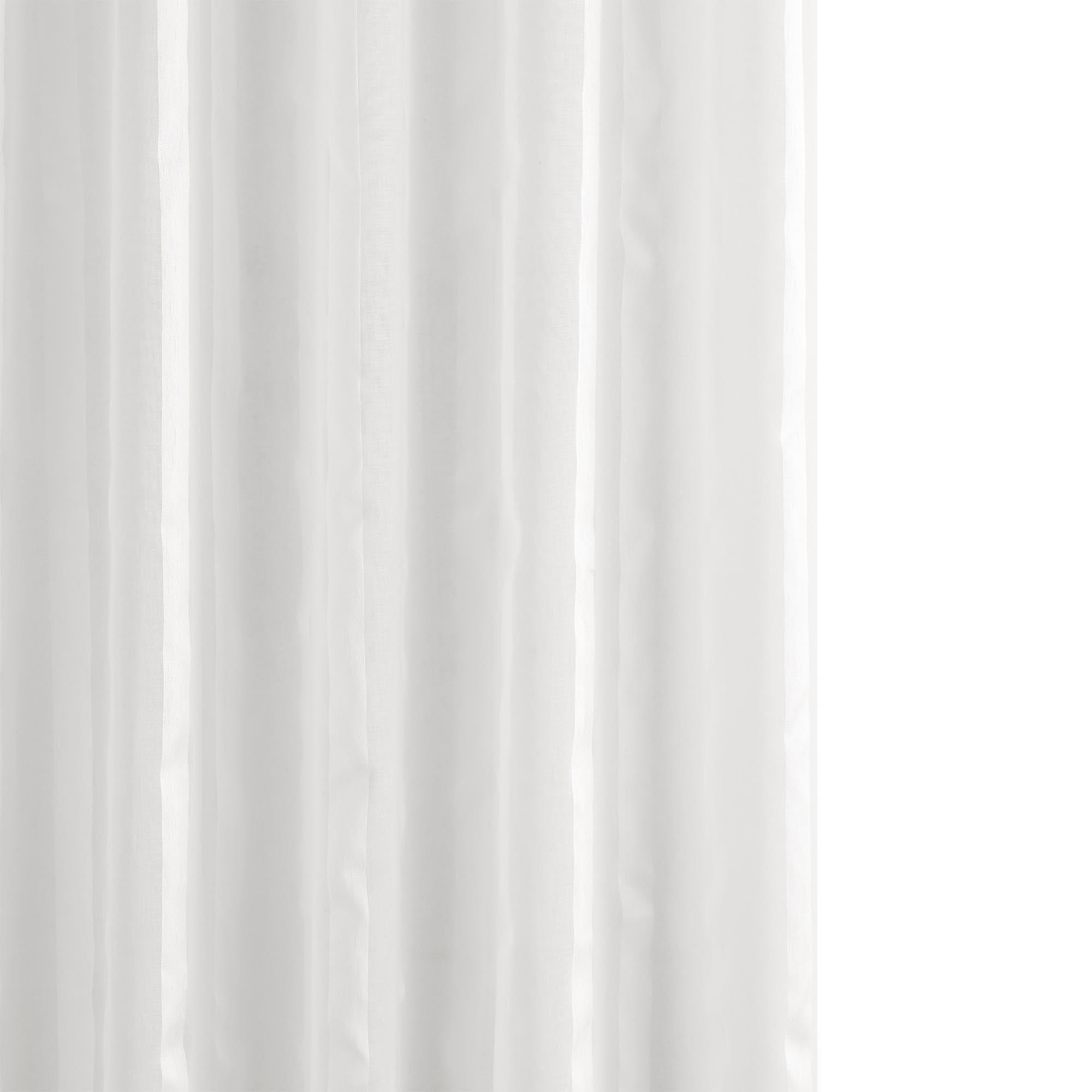 Curtain with gathered ribbon trim MADURA White