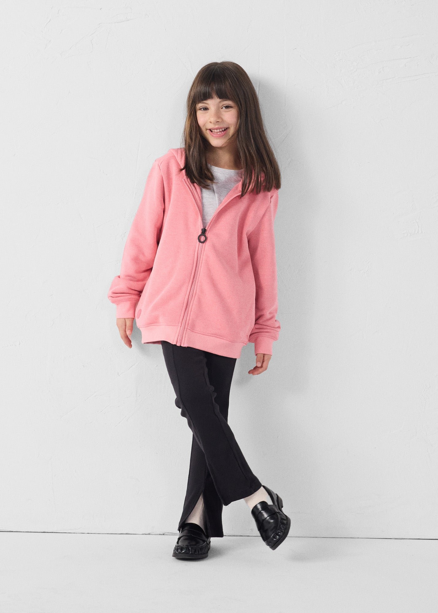 Arie zip-up hooded children's jacket JOTT Pink