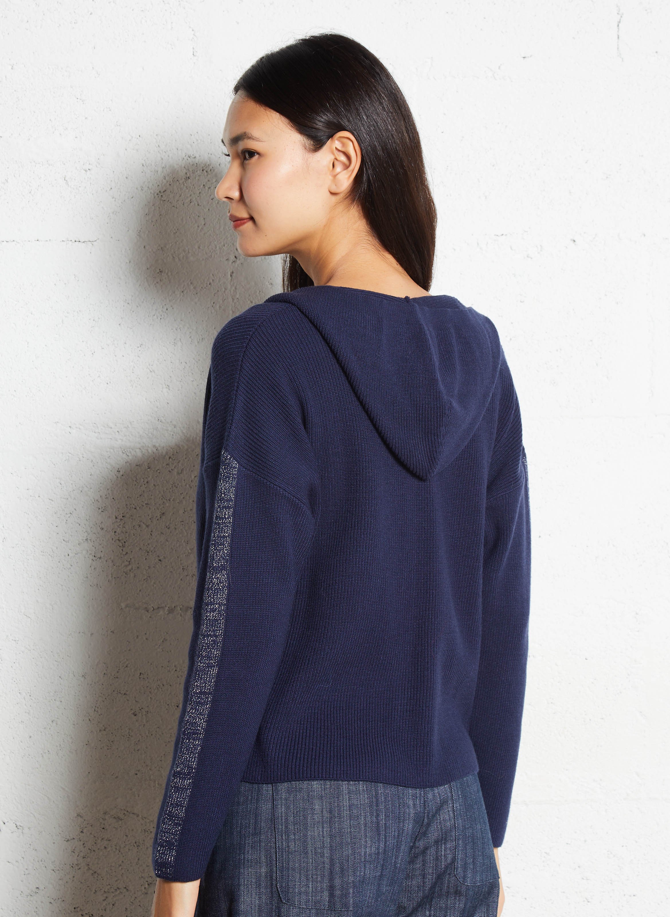 Gilet con cappuccio aderente I CODE Blu